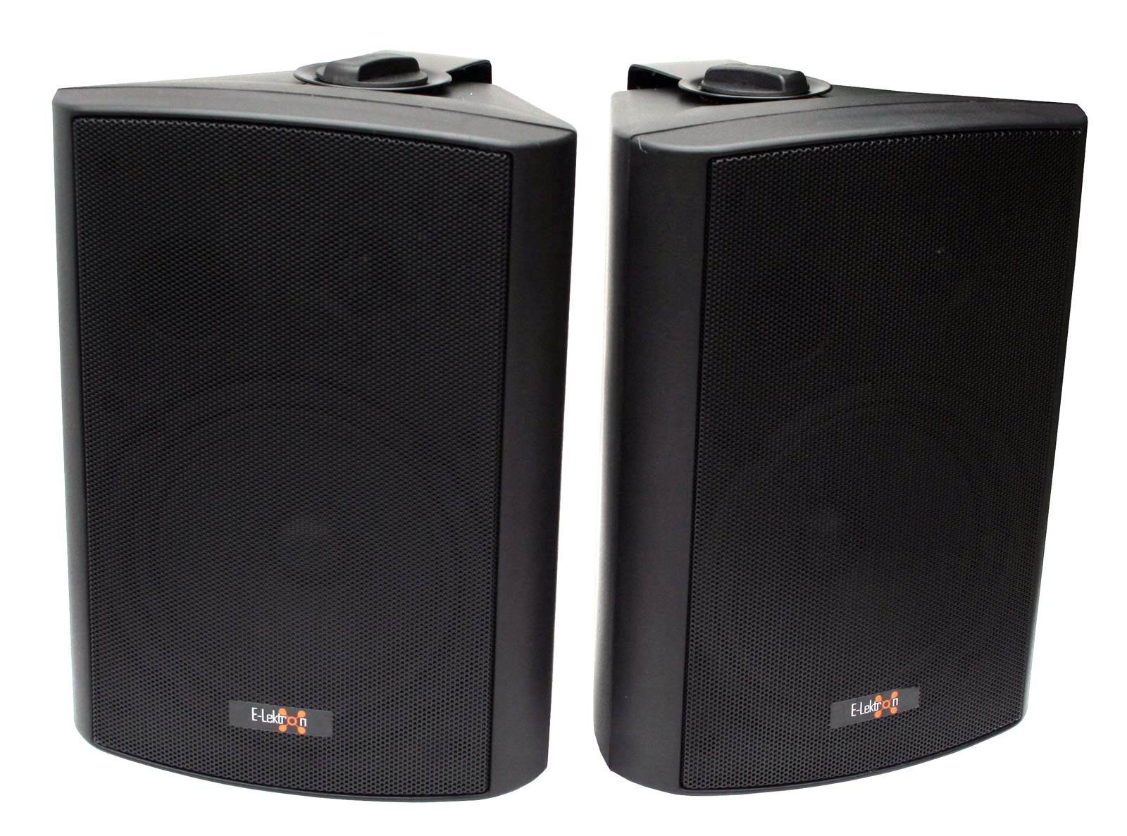 E-Lektron EWL4 Außenlautsprecher 2 (60 W, inkl. Wandhalterungen, passiv, Stereo, Wetterfest)