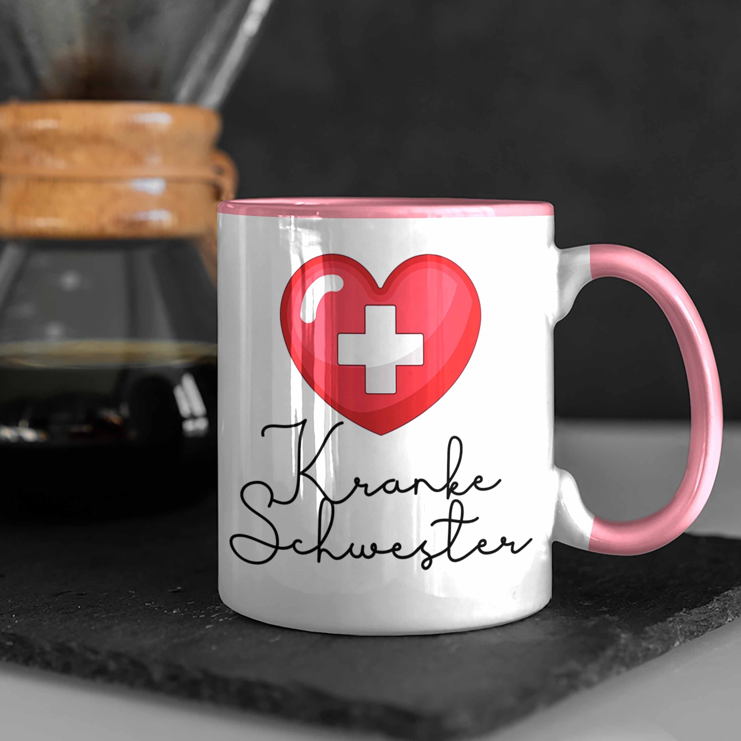 Lustige "Kranke - Schwester" Rosa Krank Tasse für Geschenk Tasse Krankenschwester Trendation