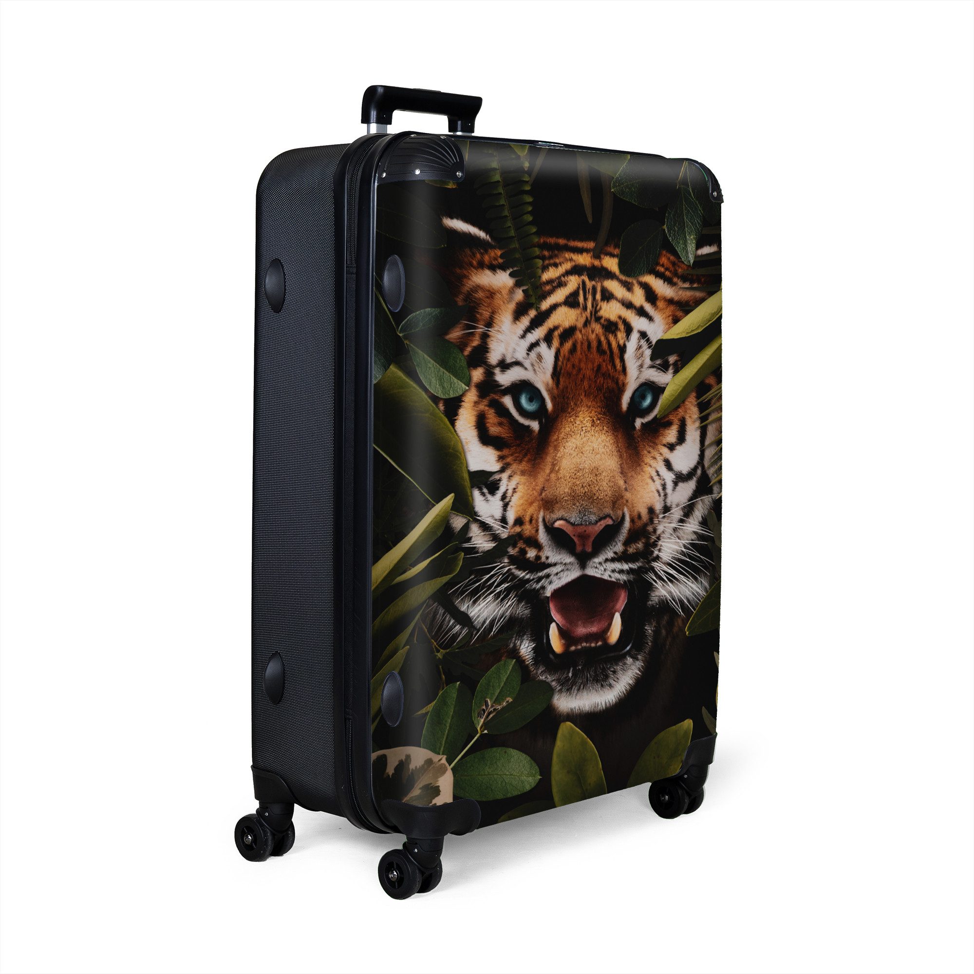 NoBoringSuitcases.com© Hartschalen-Trolley Tiger - Blätter - günstig online kaufen