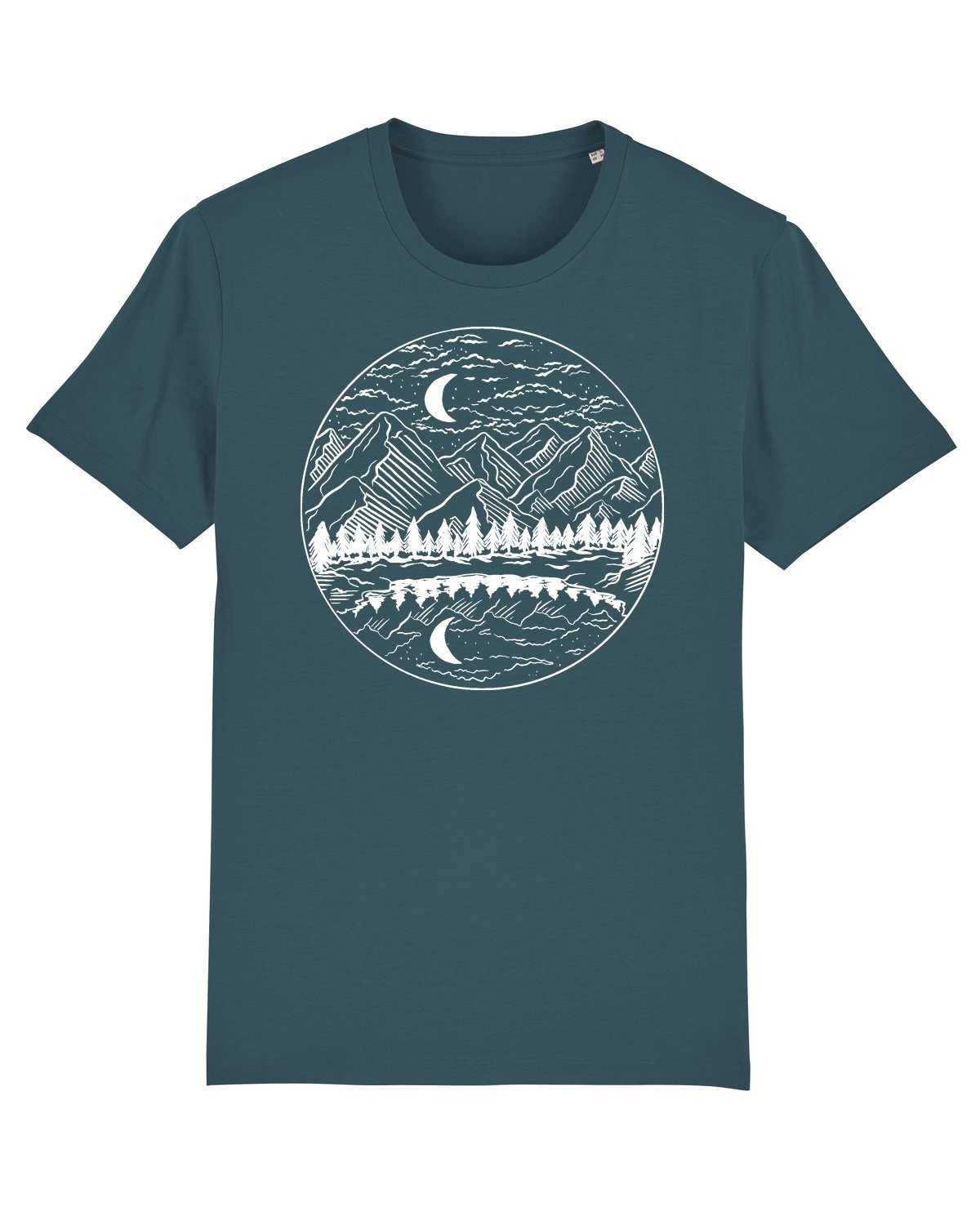wat? Apparel Print-Shirt by night Mountains (1-tlg) schwarz