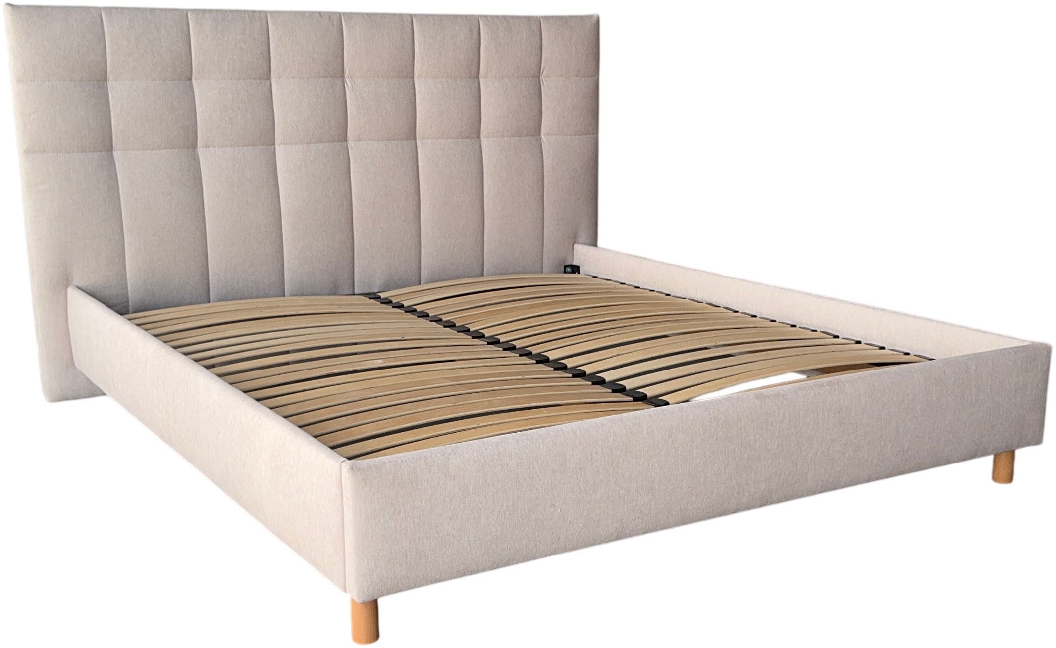 COLLECTION AB Polsterbett CLASSIC Scandi erhältlich in der Breite 180x200cm, 3 Varianten: Rahmen, Rahmen + Rost oder Komplett-Set mit King-Matratze – Bild 2 von 5
