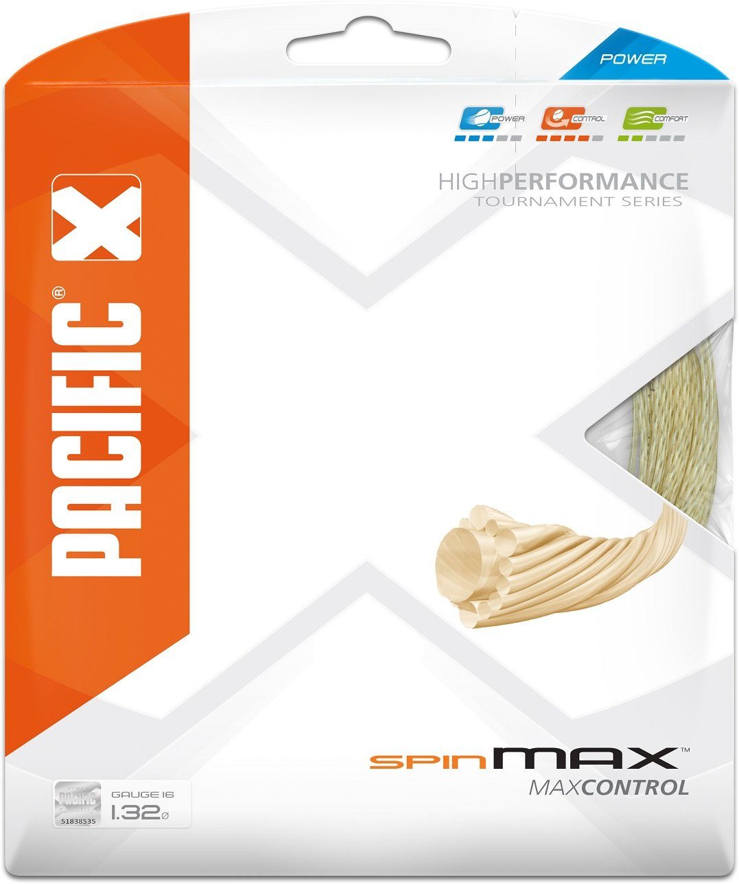 Tennissaite Spin Max (Spin+Kontrolle) beige 12m Set