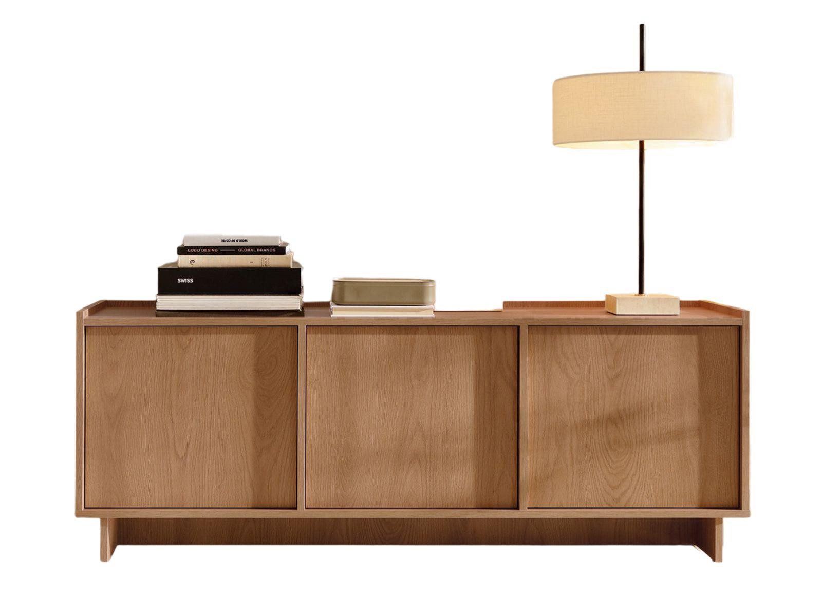 Compleo TV-Schrank 147 cm breit, Japandi design KELLOS, Lowboard Eiche Karamell