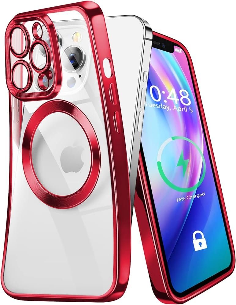 cofi1453 Bumper MagSafe Hülle mit Kameraschutz Smartphone Hülle