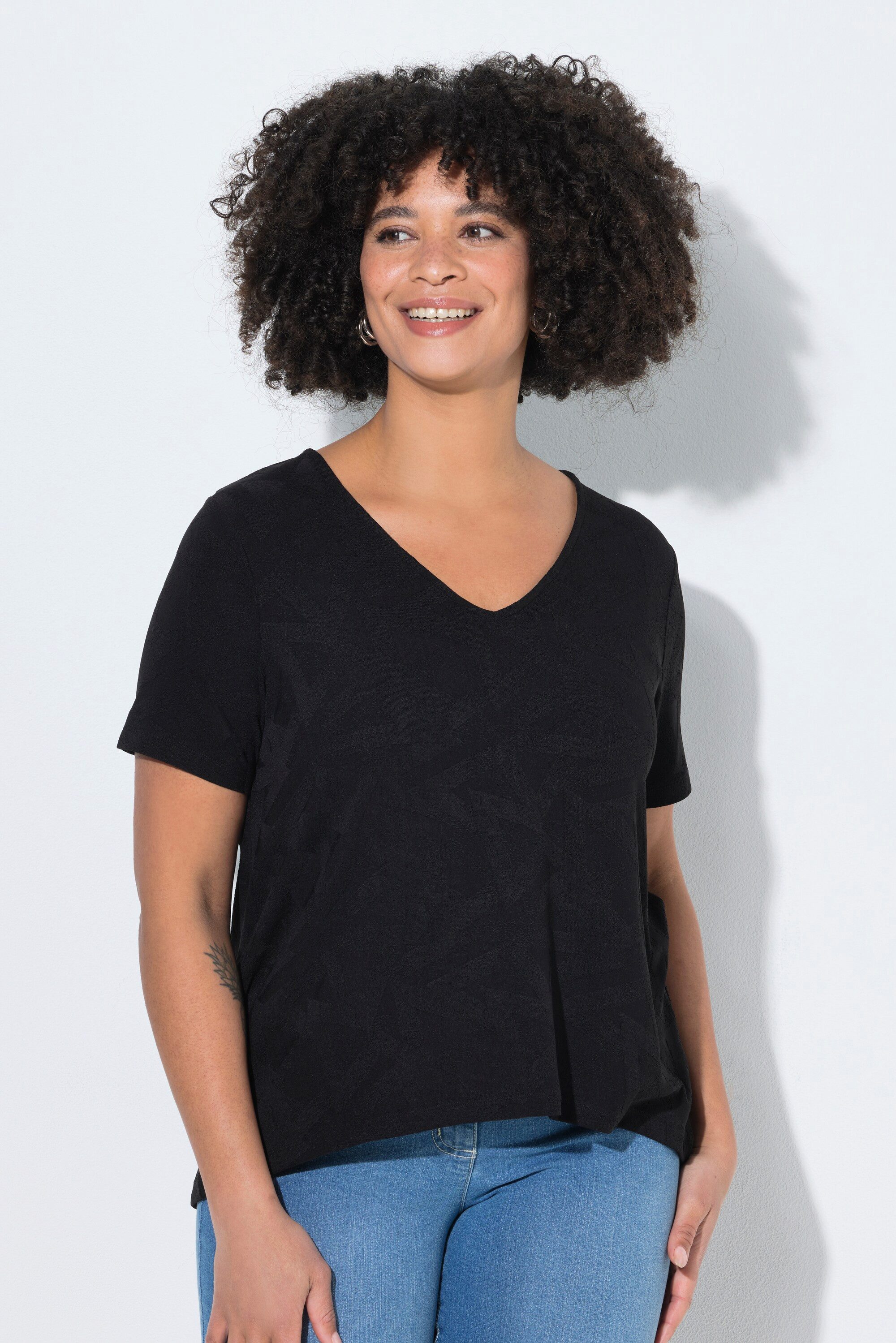 Angel of Style T-Shirt T-Shirt A-Linie Strukturjersey
