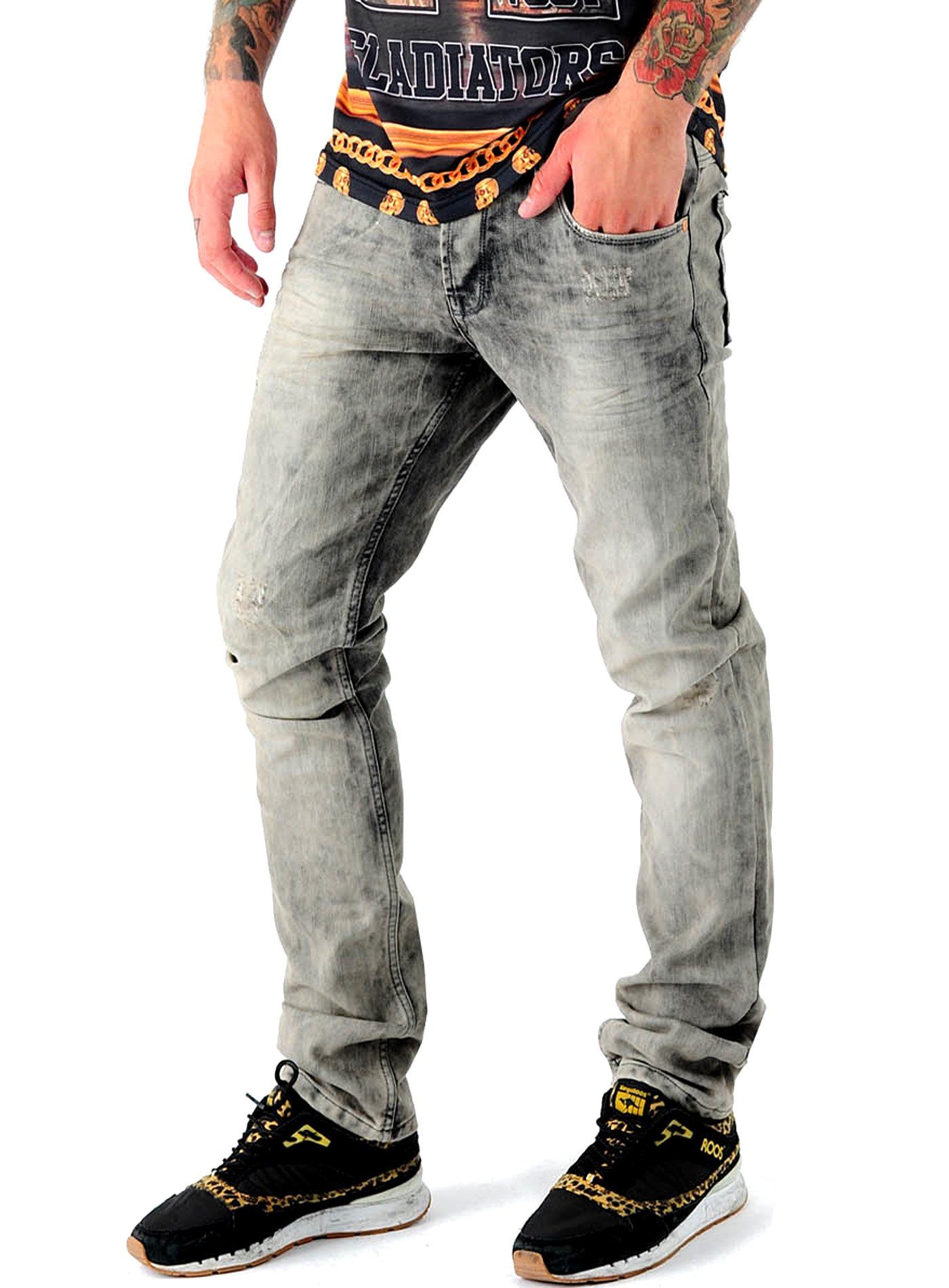 Herren Fit 5-Pocket Jeans VSCT Männer-Hose Stretch-Jeans Jeans Hose VSCT Slim Anthony Fit Slim