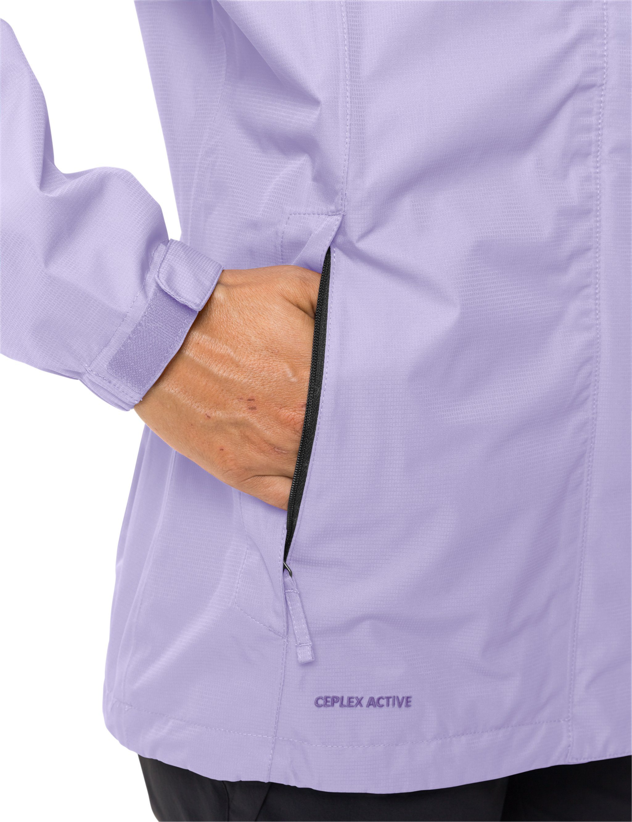 Women's pastel lilac Klimaneutral kompensiert Jacket Outdoorjacke Light (1-St) VAUDE Escape