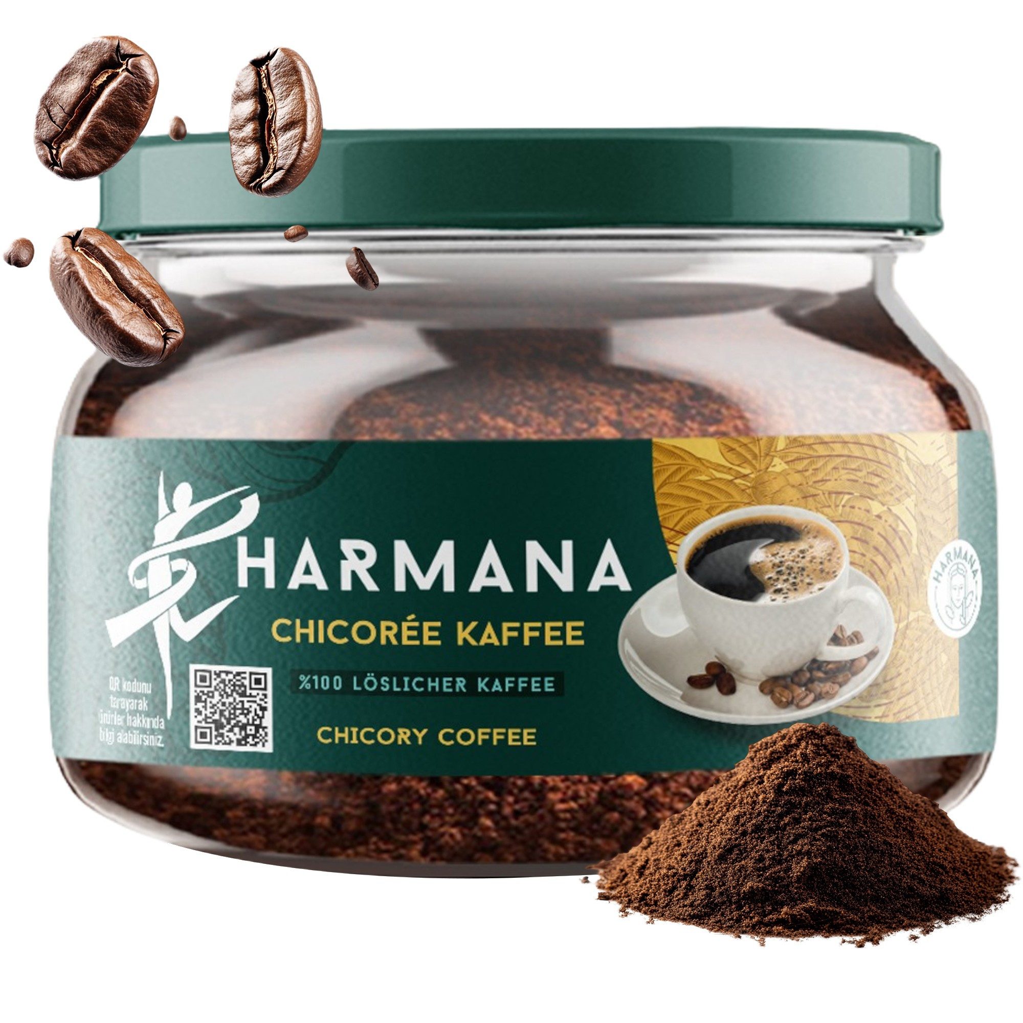 Harmana Kaffee Chicorée Kaffee 150g–60% Kaffee, 40% Zichorie, ohne Zucker 60 Portione, 150 g