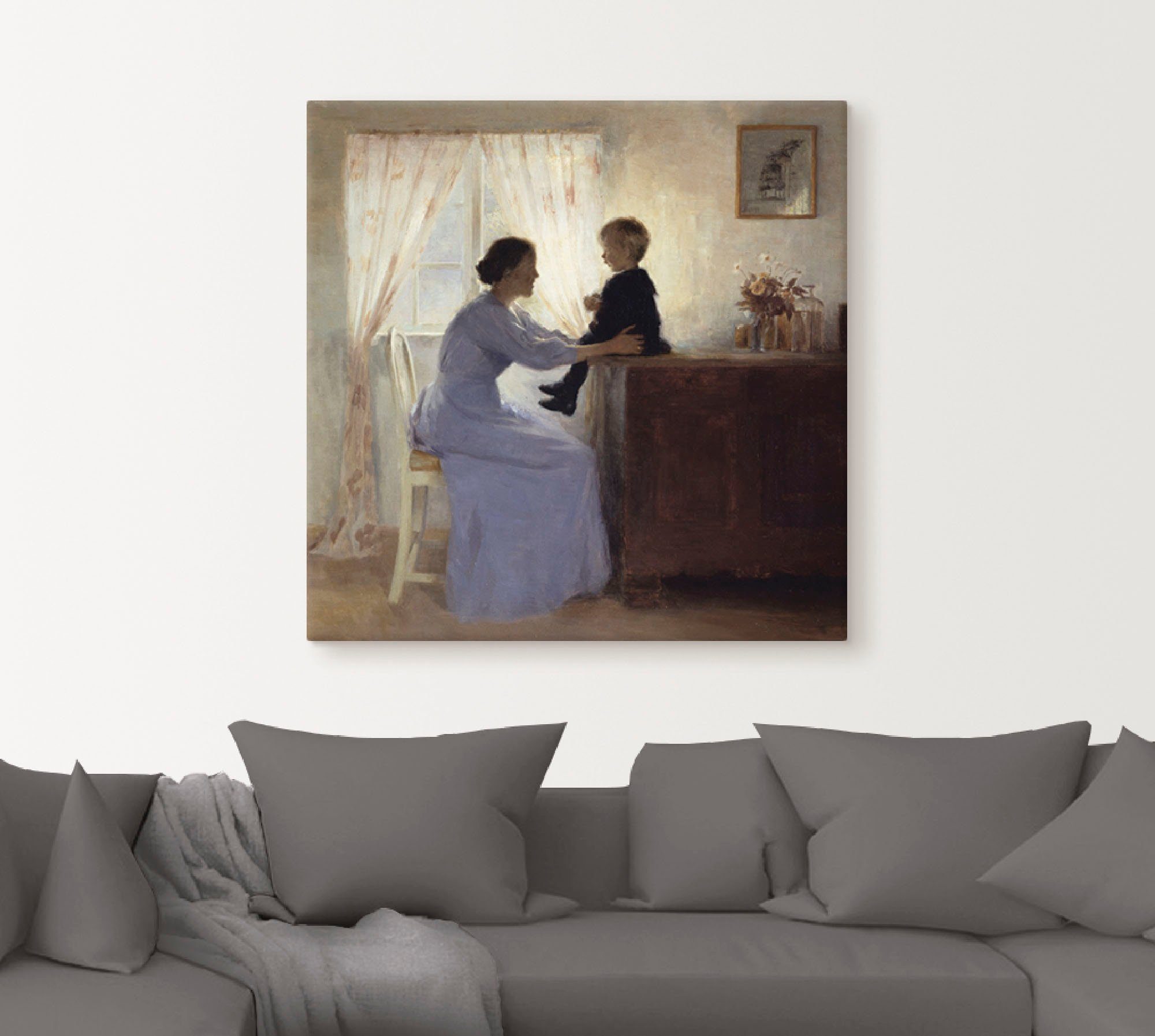 Artland Leinwandbild Mutter und Kind. 1898, Frau (1 St), auf Holzrahmen gespannt