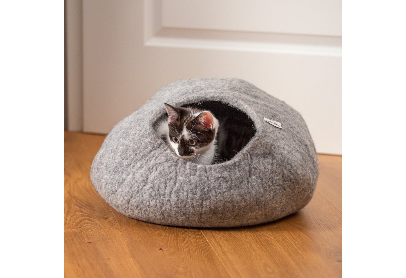 Thumbnail - naturling Katzenzelt Filz Katzenhöhle, kuscheliger Katzen Schlafplatz