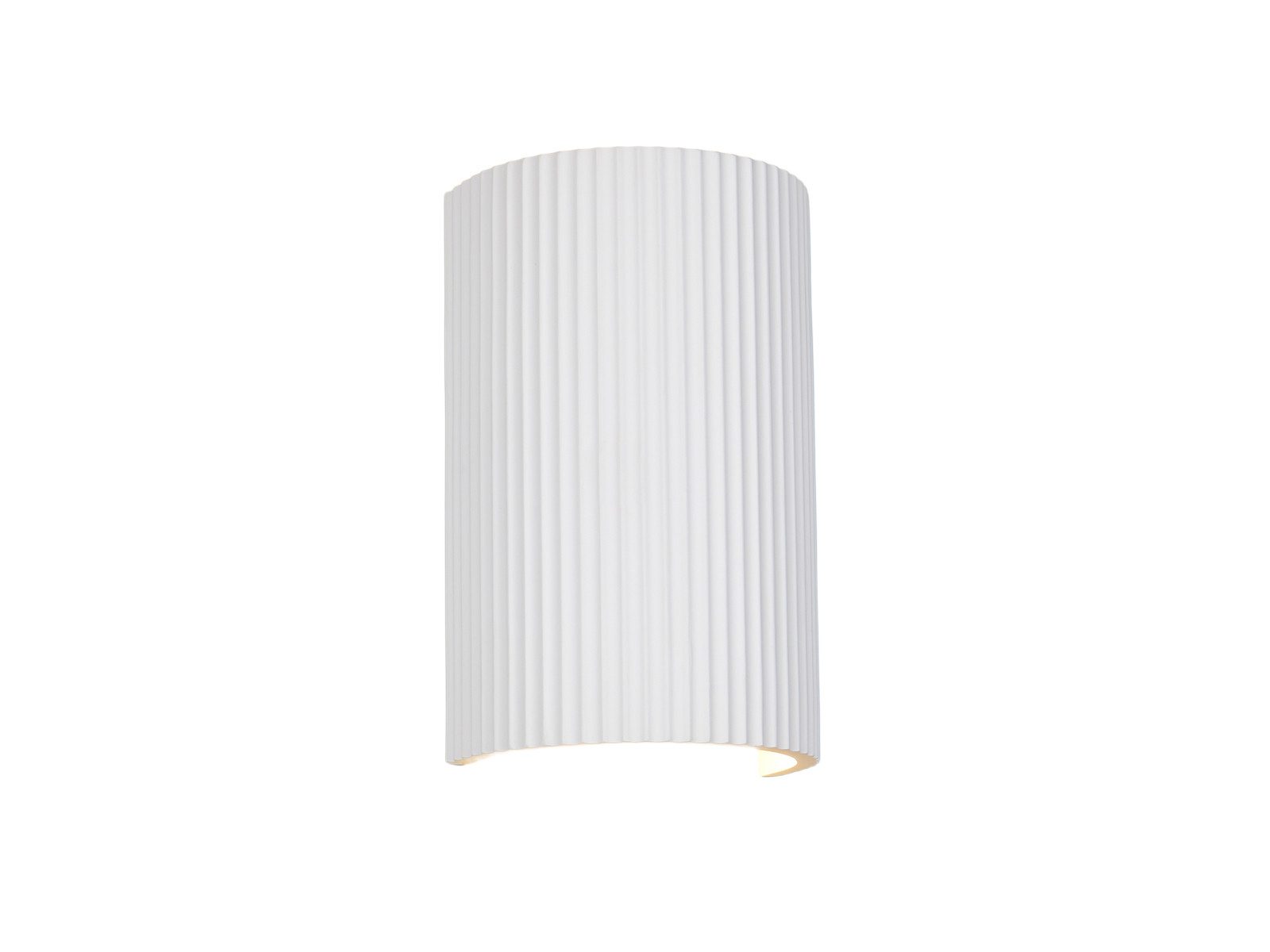 TRIO Leuchten LED Wandleuchte aus Gips bemalbar, halbrund, Höhe 22cm, Dimmfunktion, LED wechselbar, Warmweiß, Up and Down Innen Wandbeleuchtung indirekt inkl. Leuchtmittel