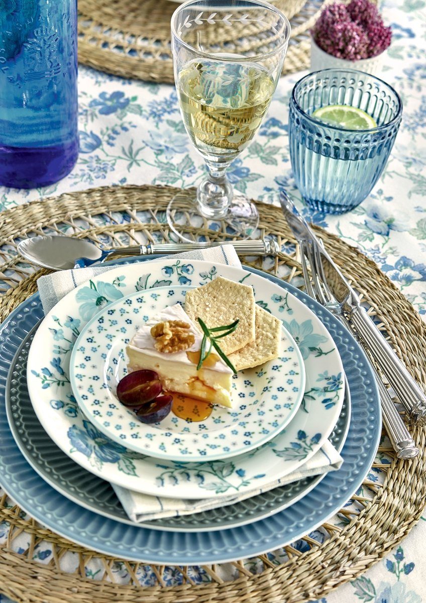 Greengate Glas Alice Glass Water pale blue 9 cm, Glas