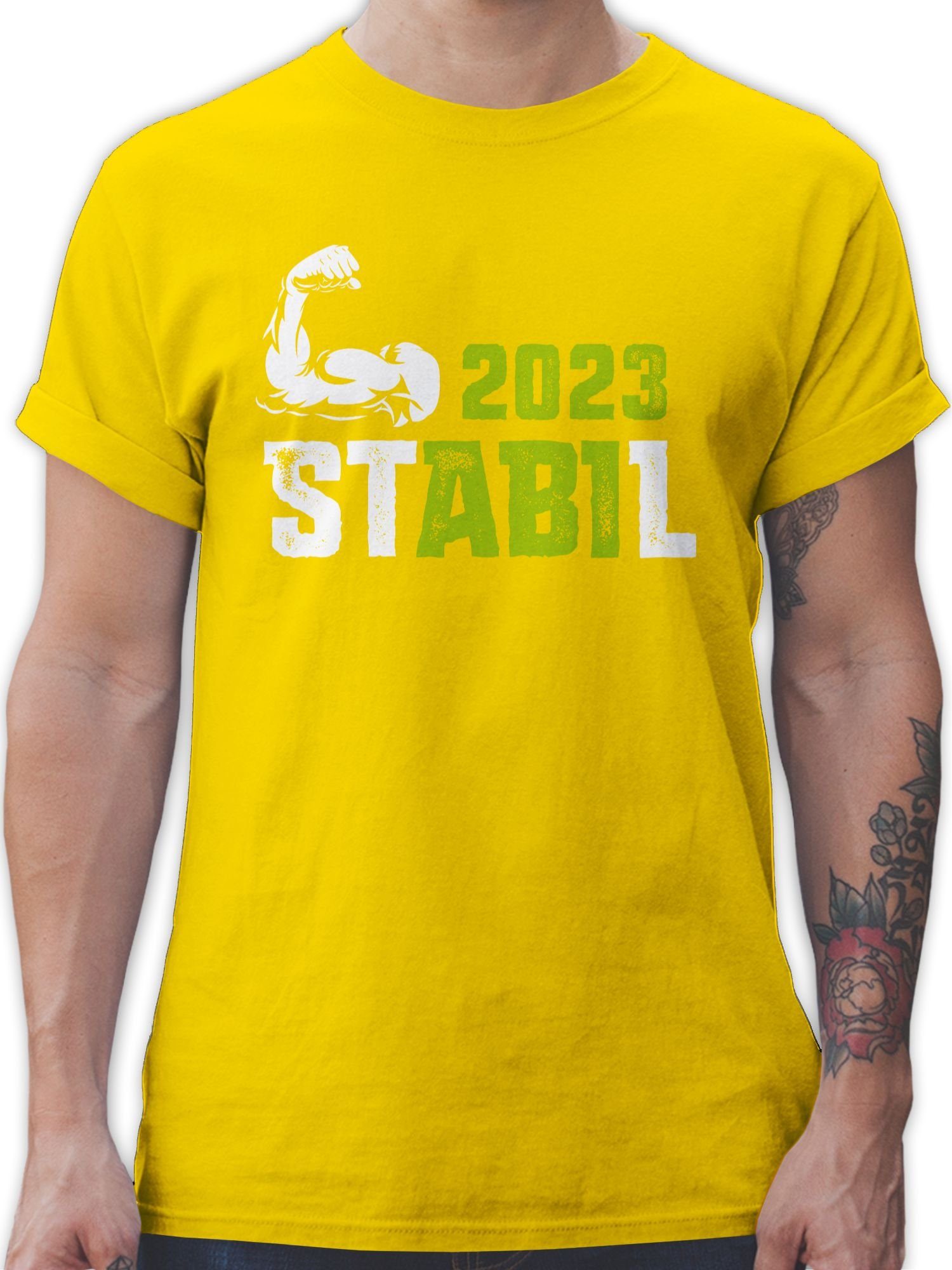 Shirtracer T-Shirt STABIL - Abi 2023 Abitur & Abschluss 2024 Geschenk 3 Gelb