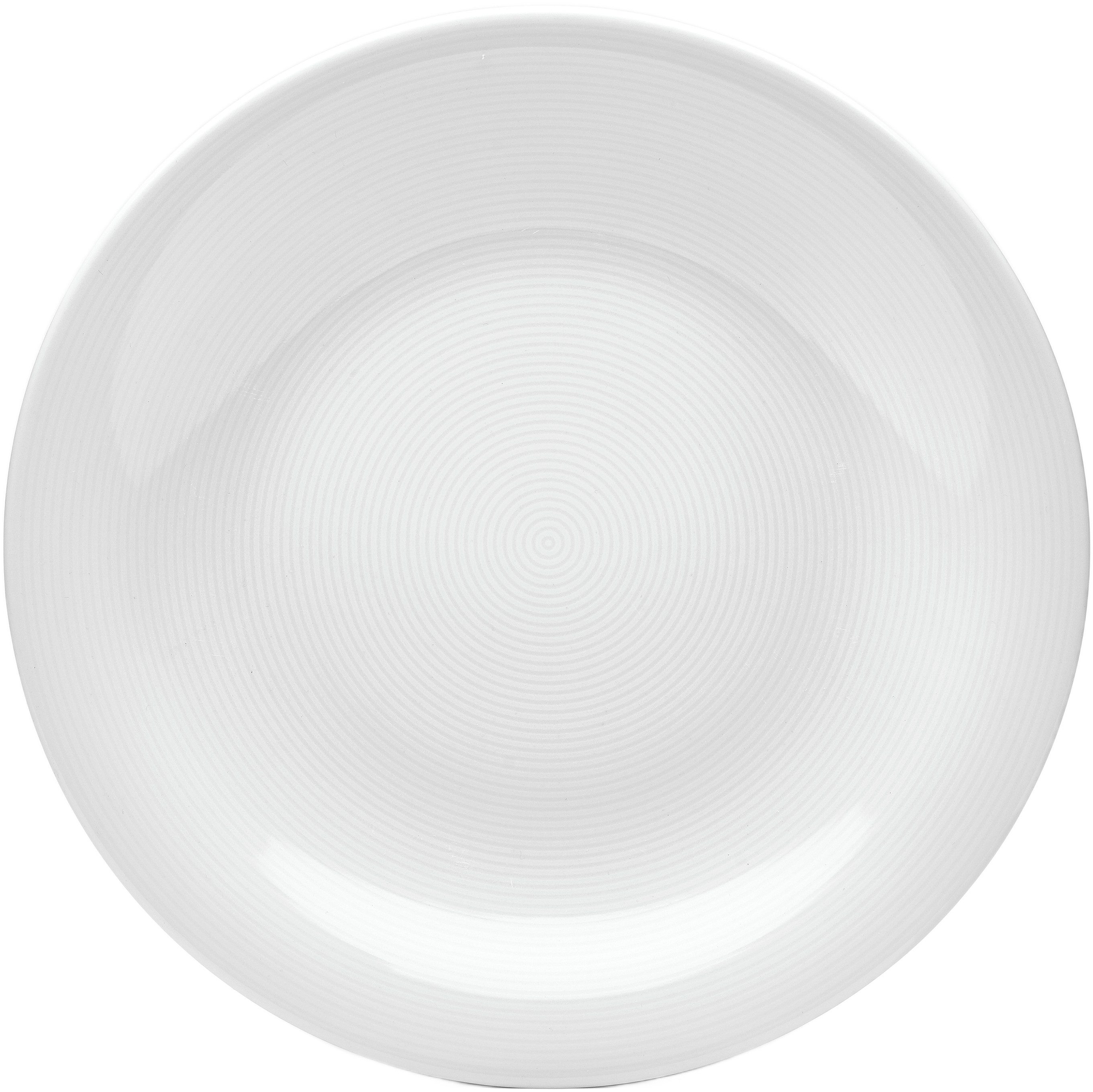 van Well Тарелка обеденная Jive, flacher Тарелки 25 cm, 6 Stück, (6 St), dezentes Spiraldekor, spülmaschinen-und mikrowellengeeignet