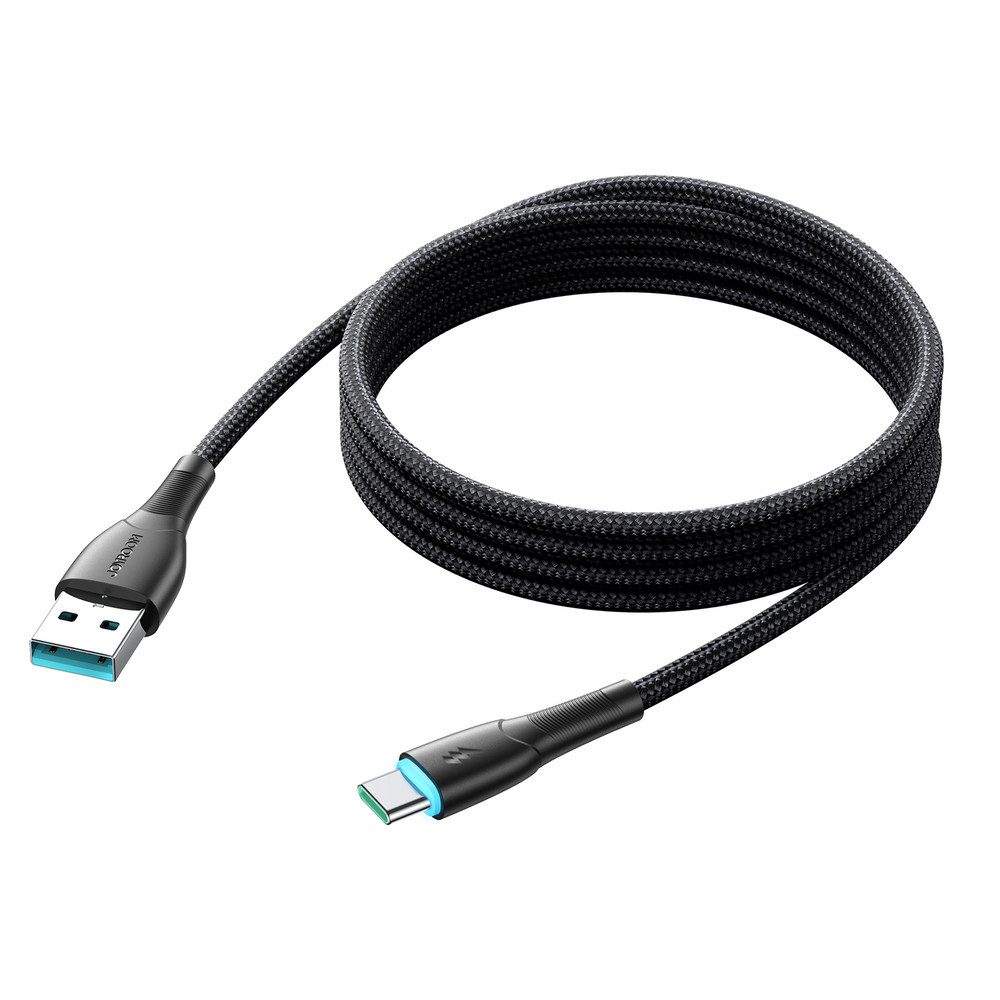JOYROOM Ladekabel Datenkabel Schnellladekabel USB-Kabel, USB-A, USB-C (100.0 cm), 3 A Schnellladung, Nylongeflecht, LED-Anzeige
