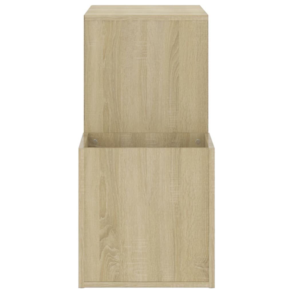 Eiche Holzwerkstoff furnicato 105x35,5x70 cm Schuhschrank Flur-Sonoma