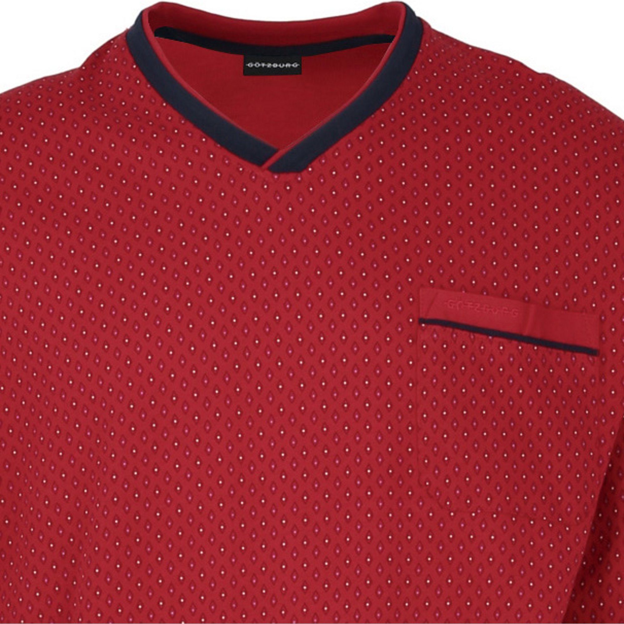 GÖTZBURG Pyjama Herren-Schlafanzug Single-Jersey gemustert – Bild 3 von 4