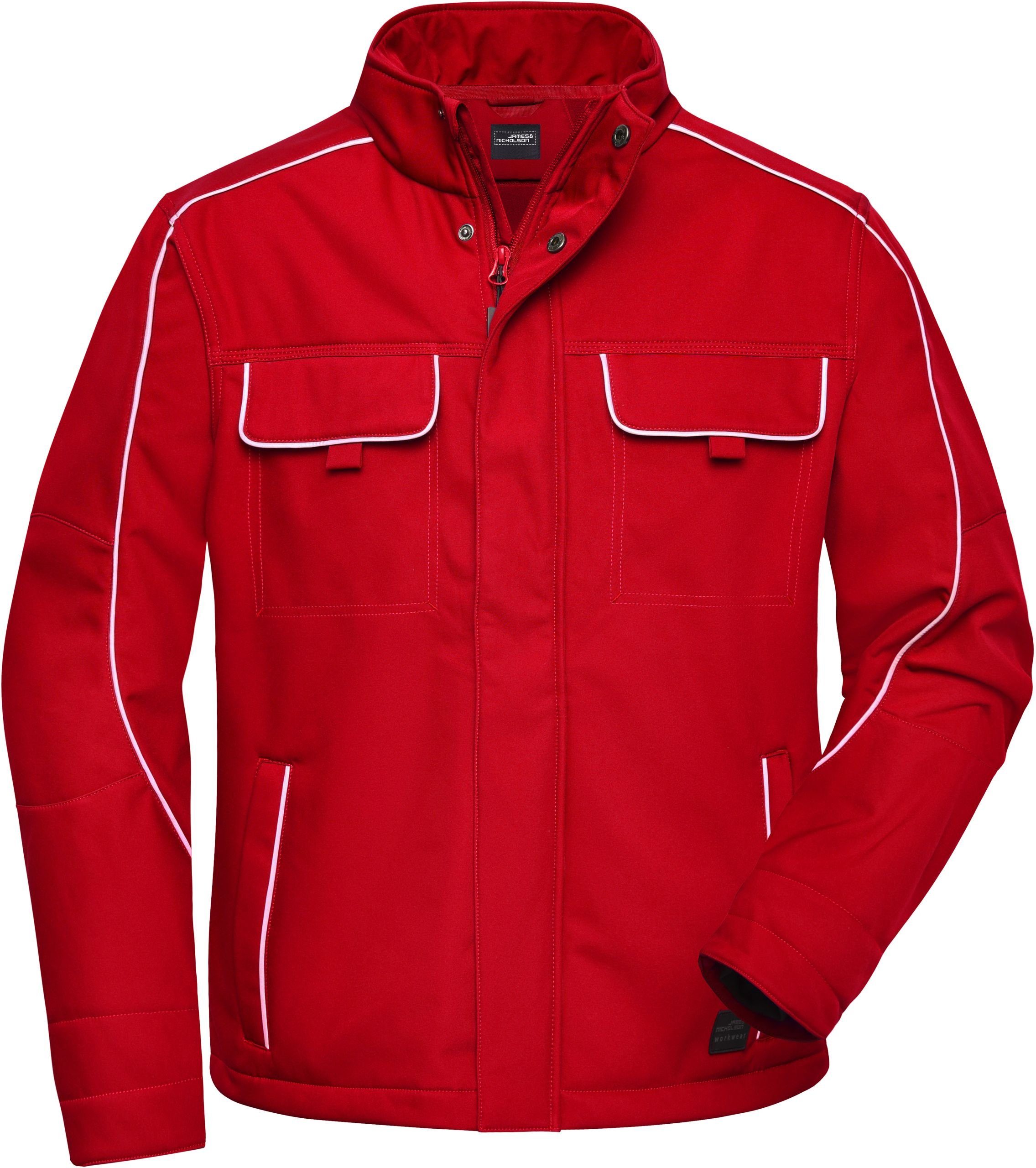 James & Nicholson Softshelljacke Workwear Softshell Jacke auch in Übergröße FaS50884 RED
