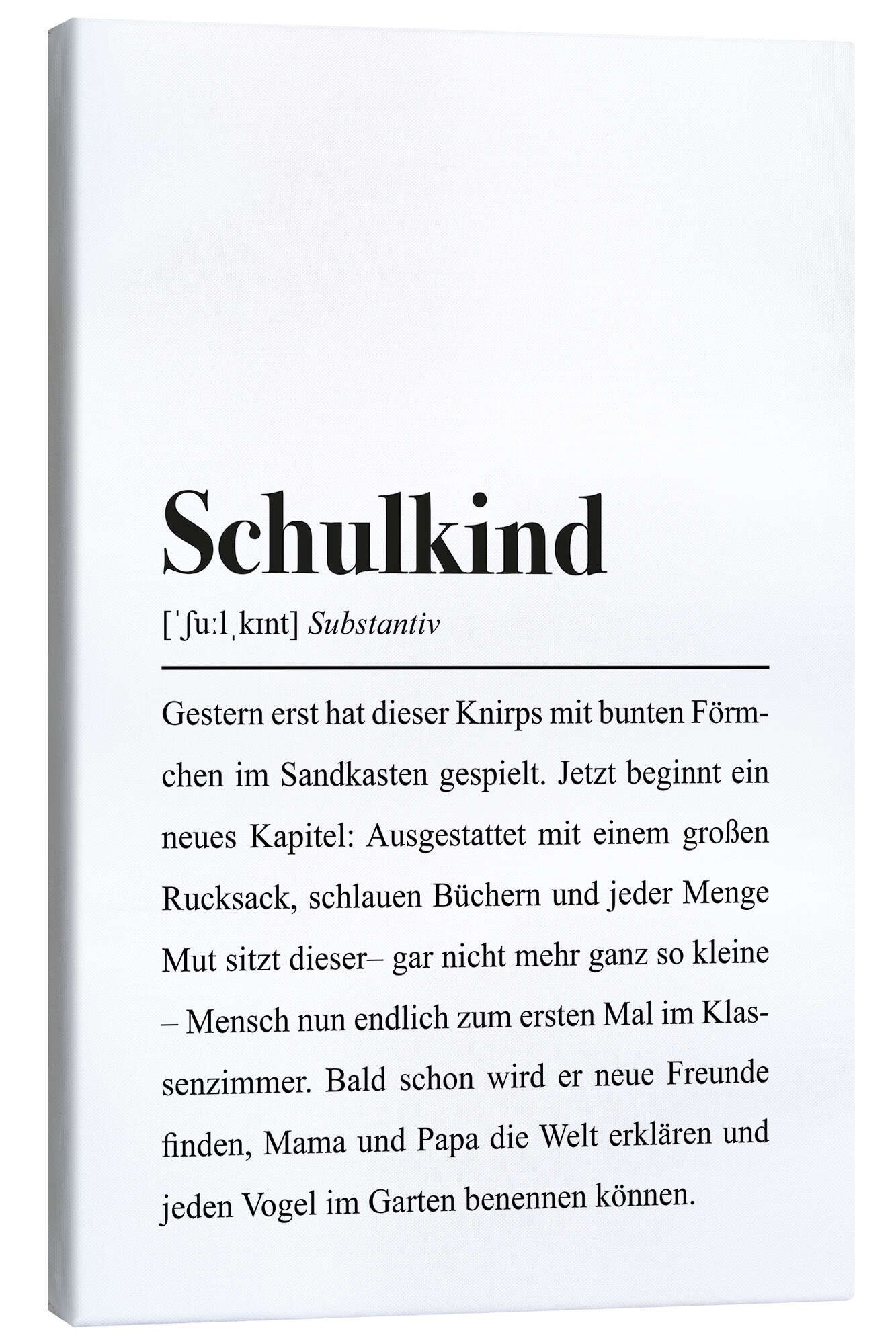 Posterlounge Плакат aemmi, Schulkind Definiton - Spruch zur Einschulung, Kinderzimmer Kindermotive