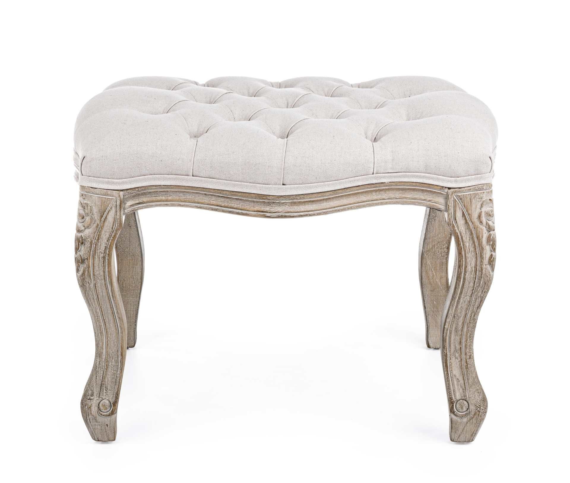 Feeling4Home Sitzhocker Diva mit Stoff-Bezug, Natur