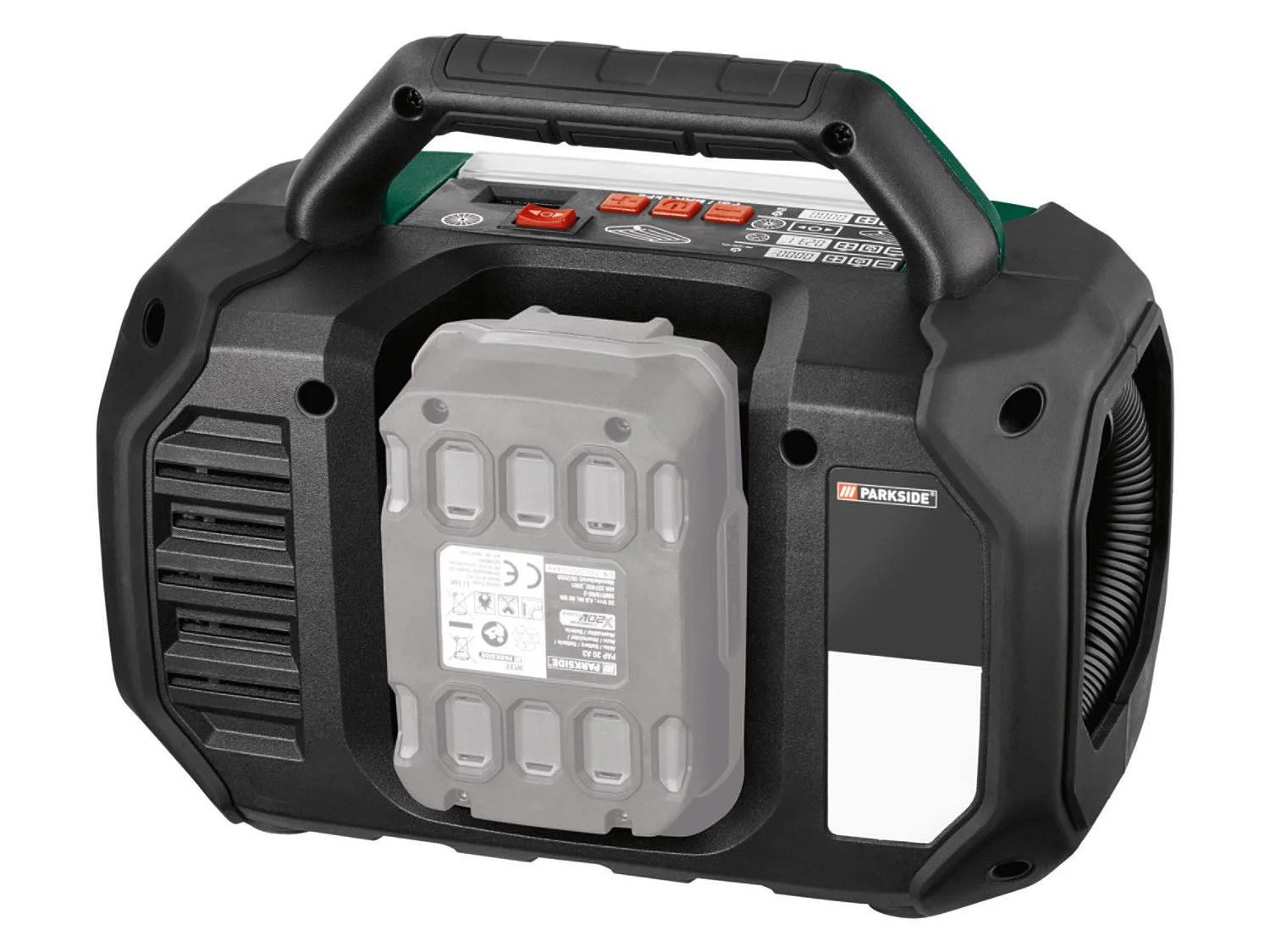 Parkside Akku-Handkompressor Akku Kompressor / Luftpumpe 20 Volt PKA 20-Li +Akku 2.0 Ah + Ladegerät