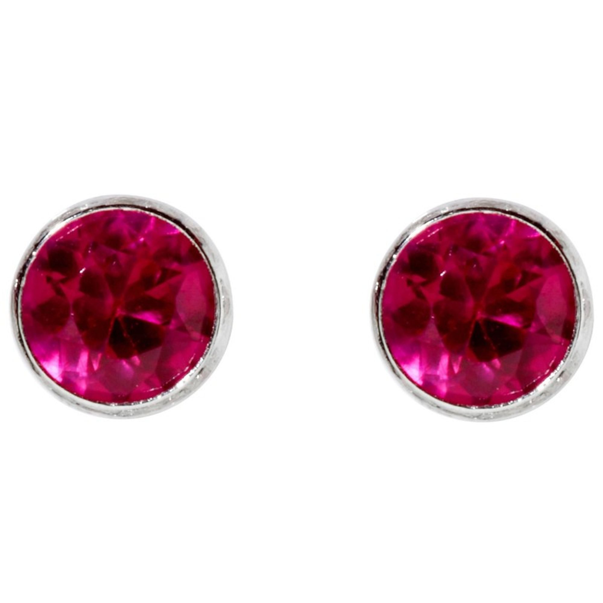 Miamar Paar Ohrstecker SMO20, Miamar SMO20 Damen Silber Ohrstecker Pink