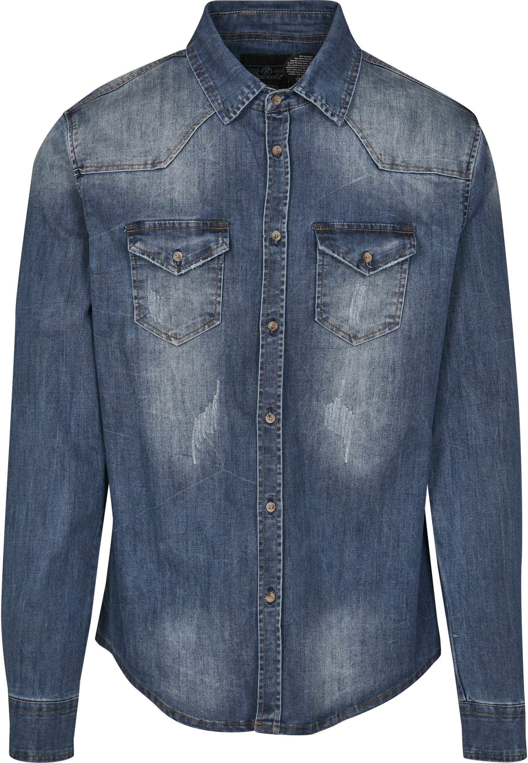 Brandit Kurzarmshirt Brandit Herren Riley Denim Shirt (1-tlg)