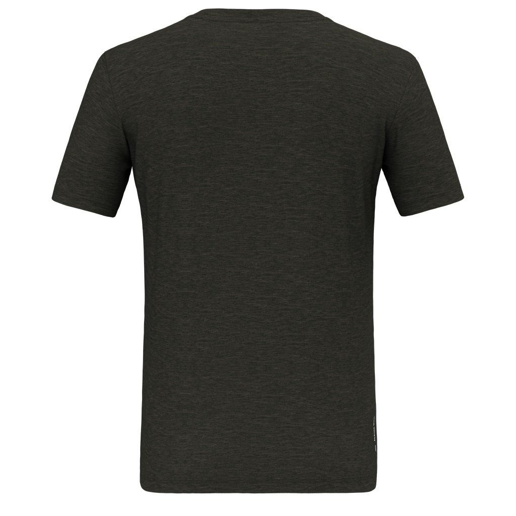 Salewa T-Shirt Eagle Minilogo Merino (weich, leicht) olivegrün Herren