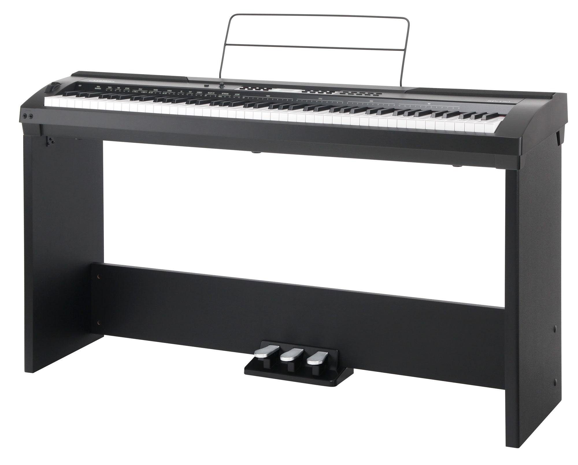 Classic Cantabile Stage-Piano SP-150 Stagepiano mit 88 Soft-Touch Tasten, (Spare-Set, inkl. Unterbau), Klaviatur mit Splitfunktion, Lernmodus, USB-MIDI (In/Out)