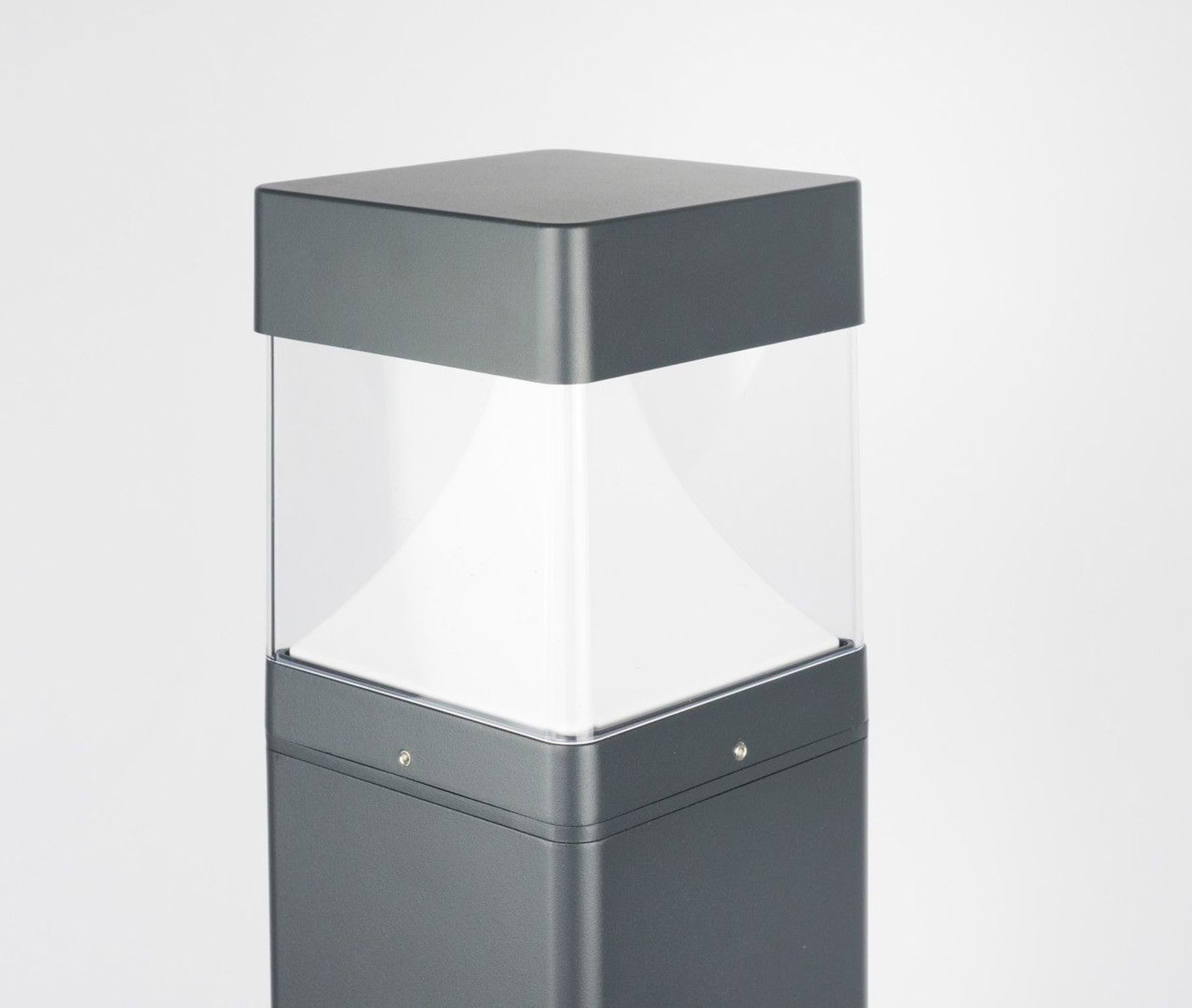 Licht-Erlebnisse Pollerleuchte FROWDO, LED fest integriert, Neutralweiß, LED Aluminium 100 cm hoch IP65 Anthrazit eckig 4000 K 1450 lm Modern