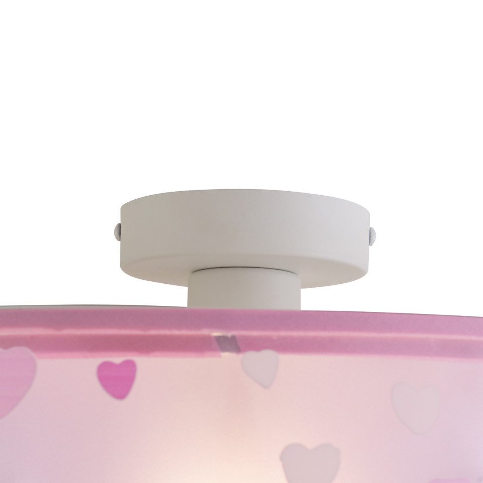 Qazqa Deckenleuchte Harrie, ohne Leuchtmittel, Warmweiß, QAZQA Deckenleuchte, e27, Rosa, Stahl, Für Kinder