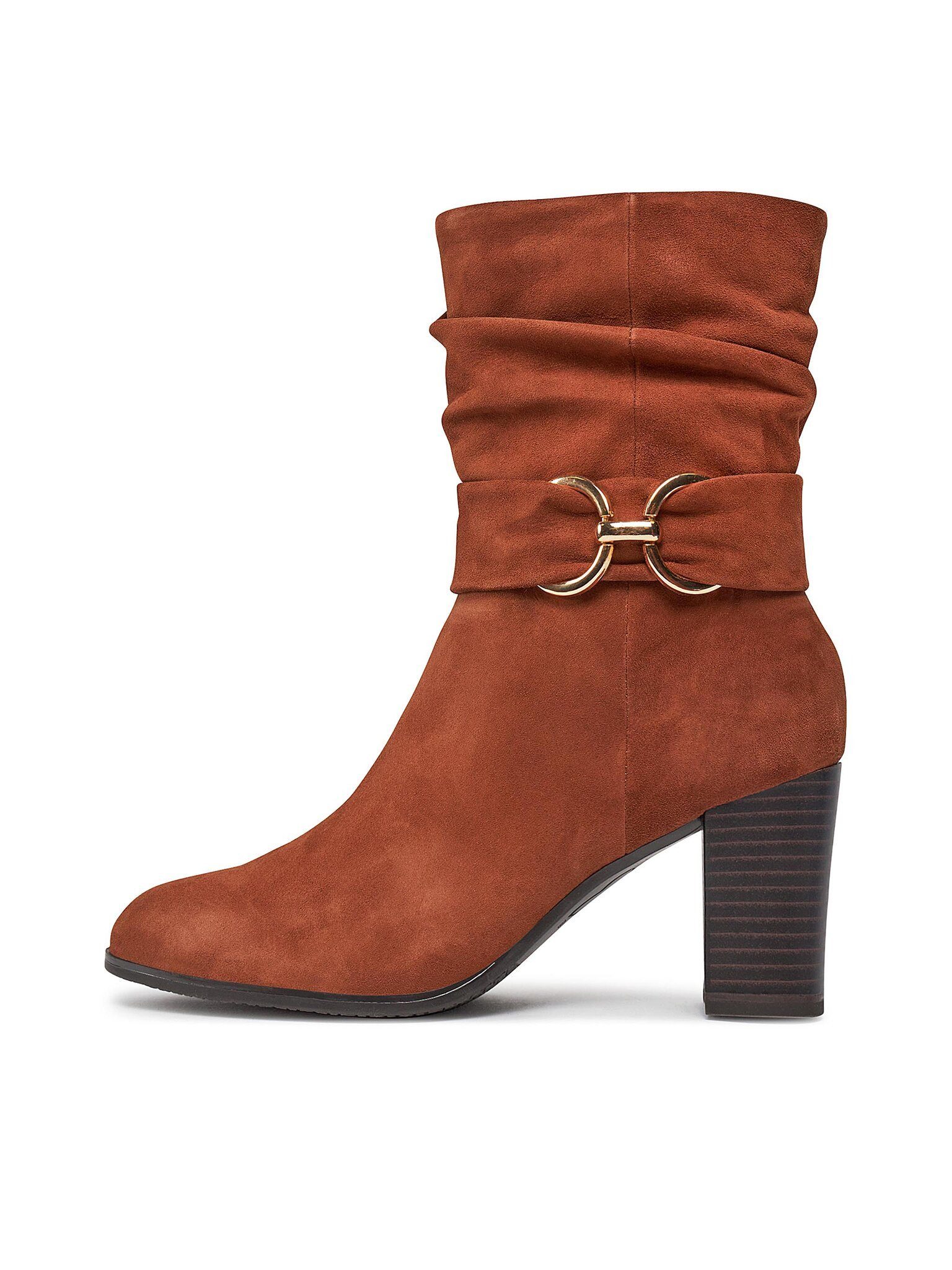 Caprice Stiefeletten 9-25328-41 Cognac Suede 305 Stiefelette