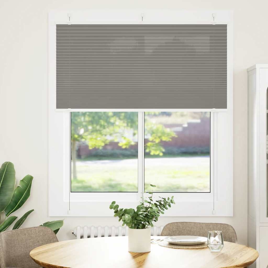 vidaXL Gardine 115 x 100 cm Plissee Anthrazit 115x100 cm Stoffbreite 114,4 cm Polyest