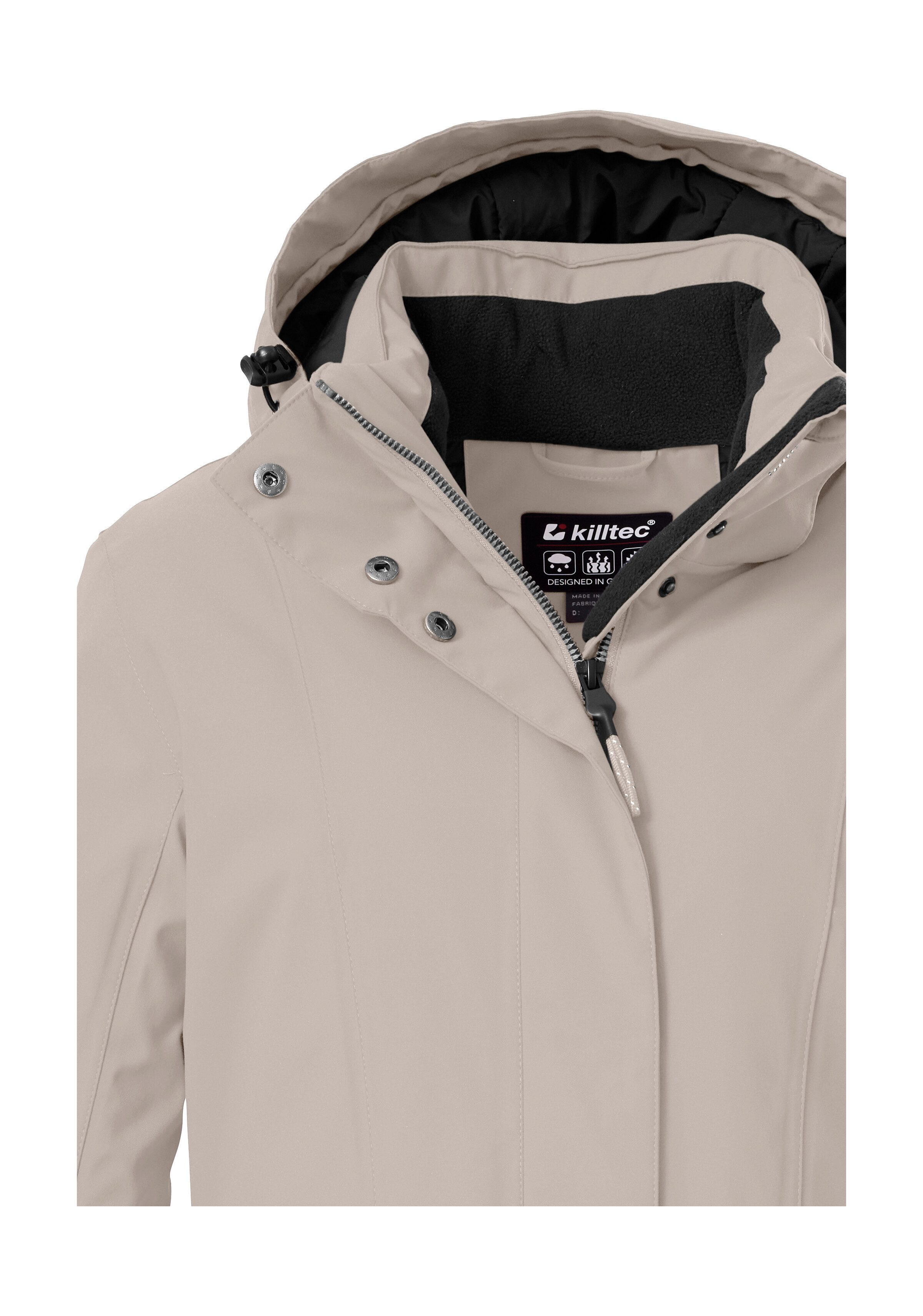 Killtec Parka Damen Funktionsparka Wasserdichter, atmungsaktiver Damenparka mit abnehmbarer Kapuze