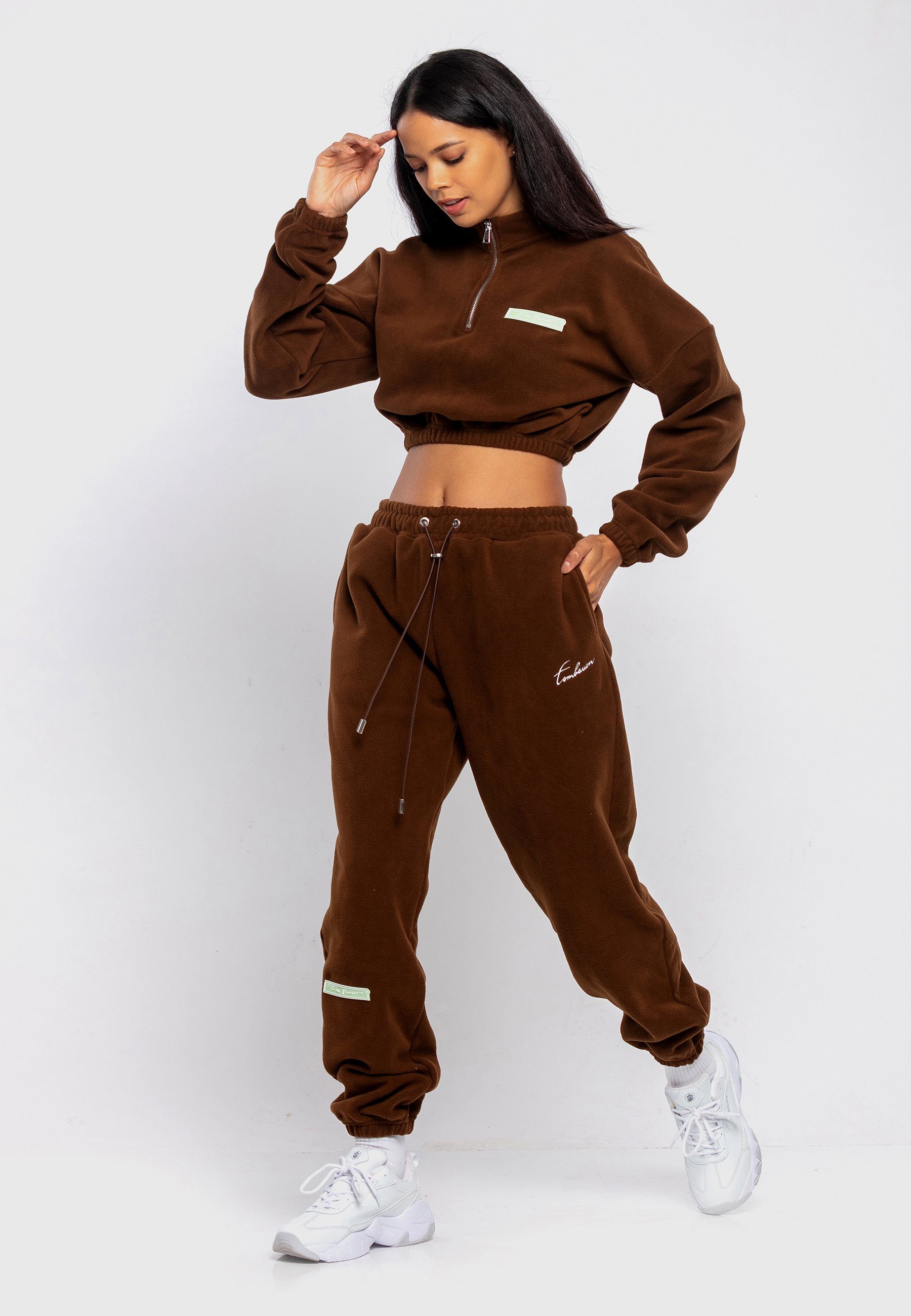 Tom Barron Trainingsanzug WOMAN REGULAR FIT FLEECE FABRIC TRACK SUIT, mit Label-Applikationen – Bild 3 von 5