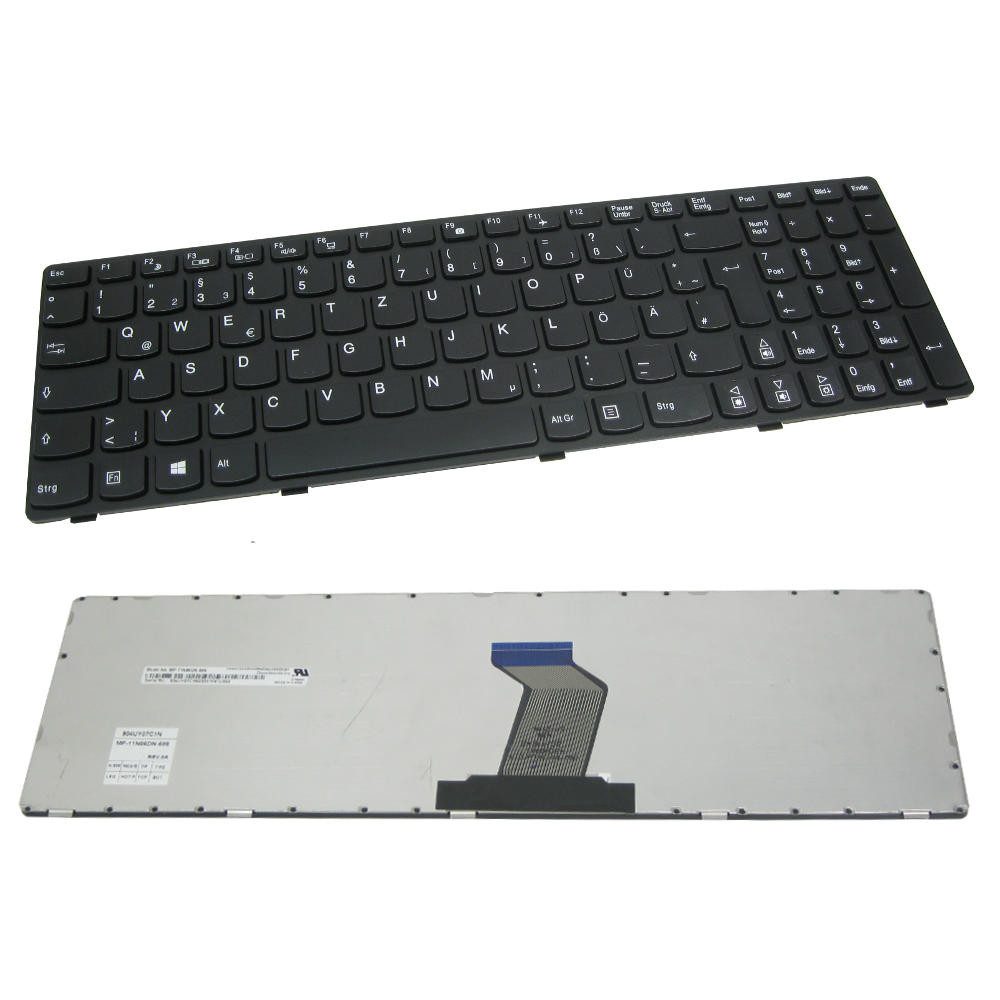 Trade-Shop Ersatz passend für MP-11N86DN-686 MP-11N86D0-686 904UY07C1N 4UY07C0G Tastatur (Tastenbelegung: Deutsch, QWERTZ / Farbe: Schwarz / mit Rahmen)