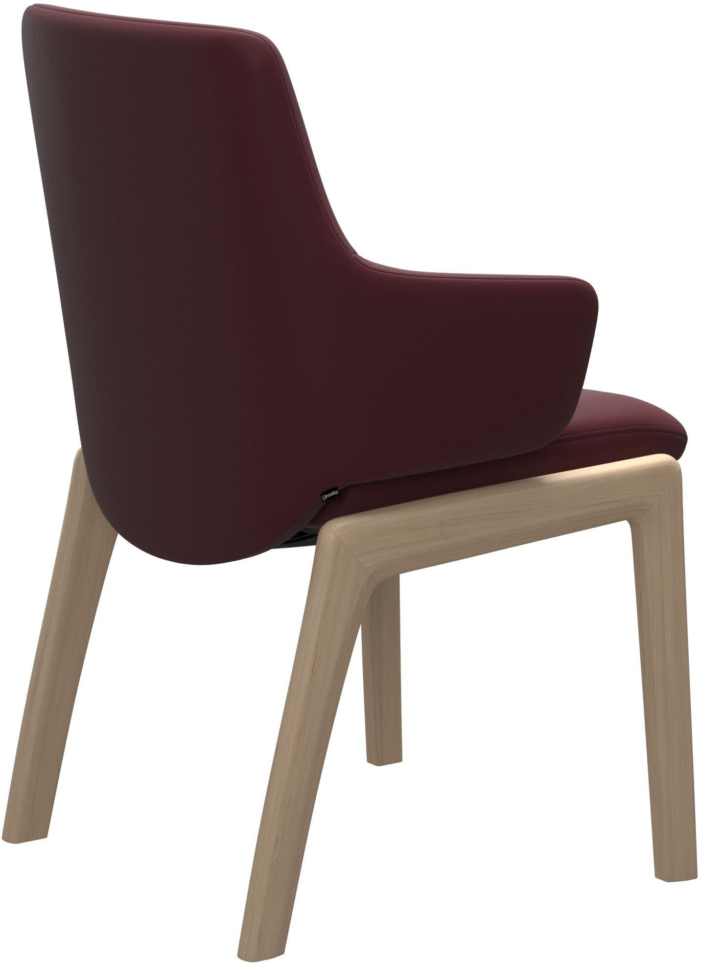 Stressless® Polsterstuhl Laurel, Low Back mit Armlehne, Größe L, mit abgerundeten Beinen in Walnuss