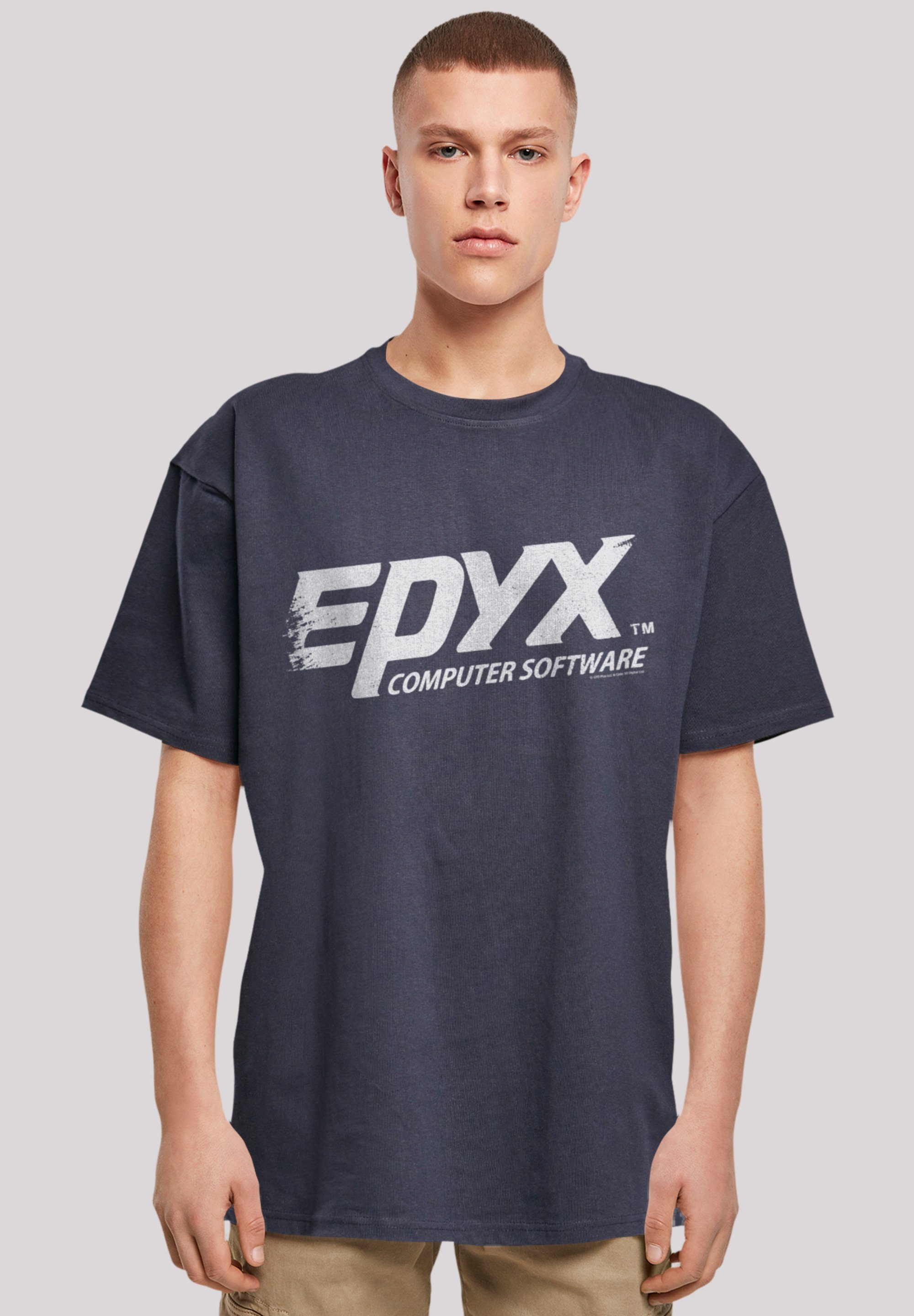 F4NT4STIC T-Shirt EPYX Logo Print WHT navy