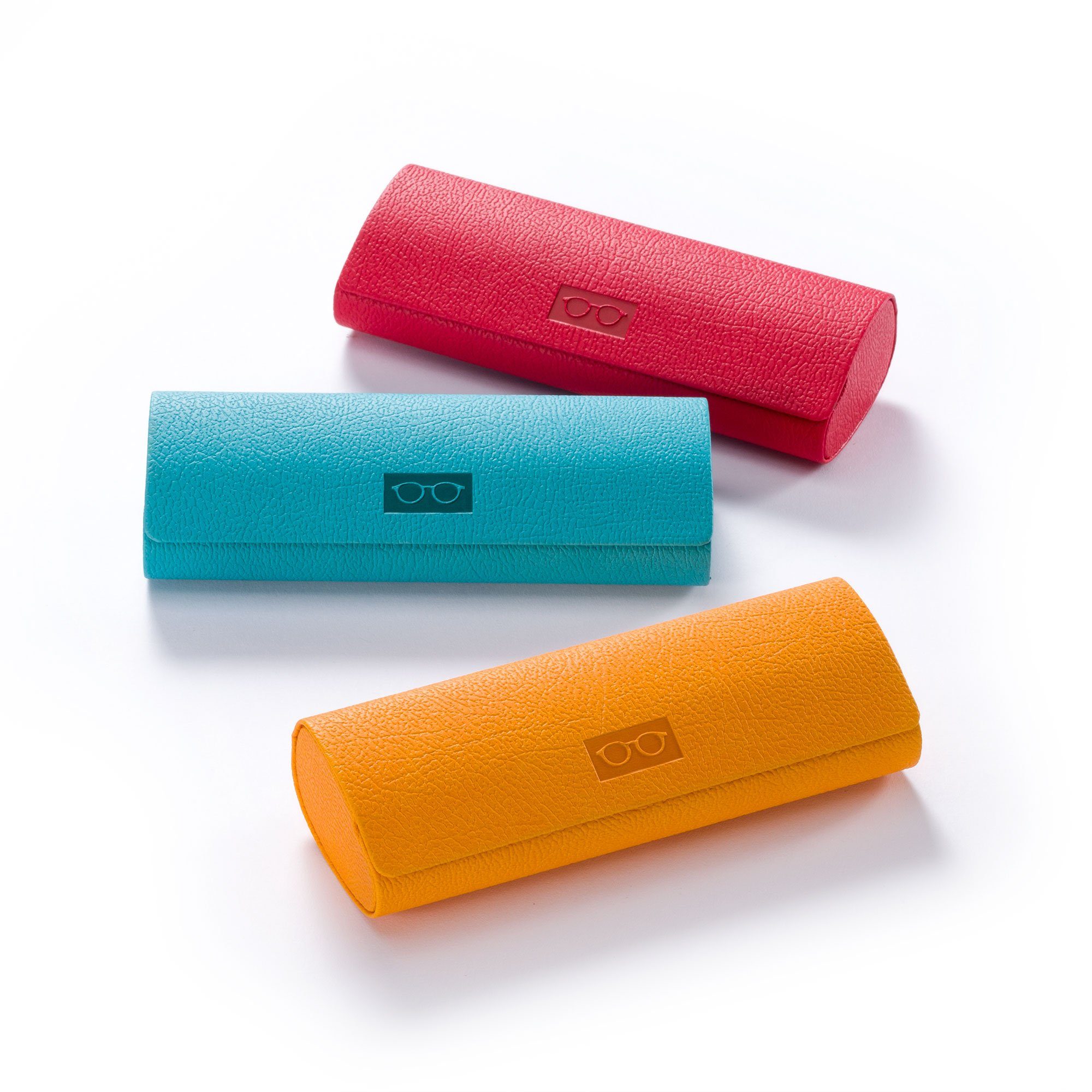 FEFI Brillenetui Stabiles Hardcase in modischen Farben, inklusive Mikrofasertuch