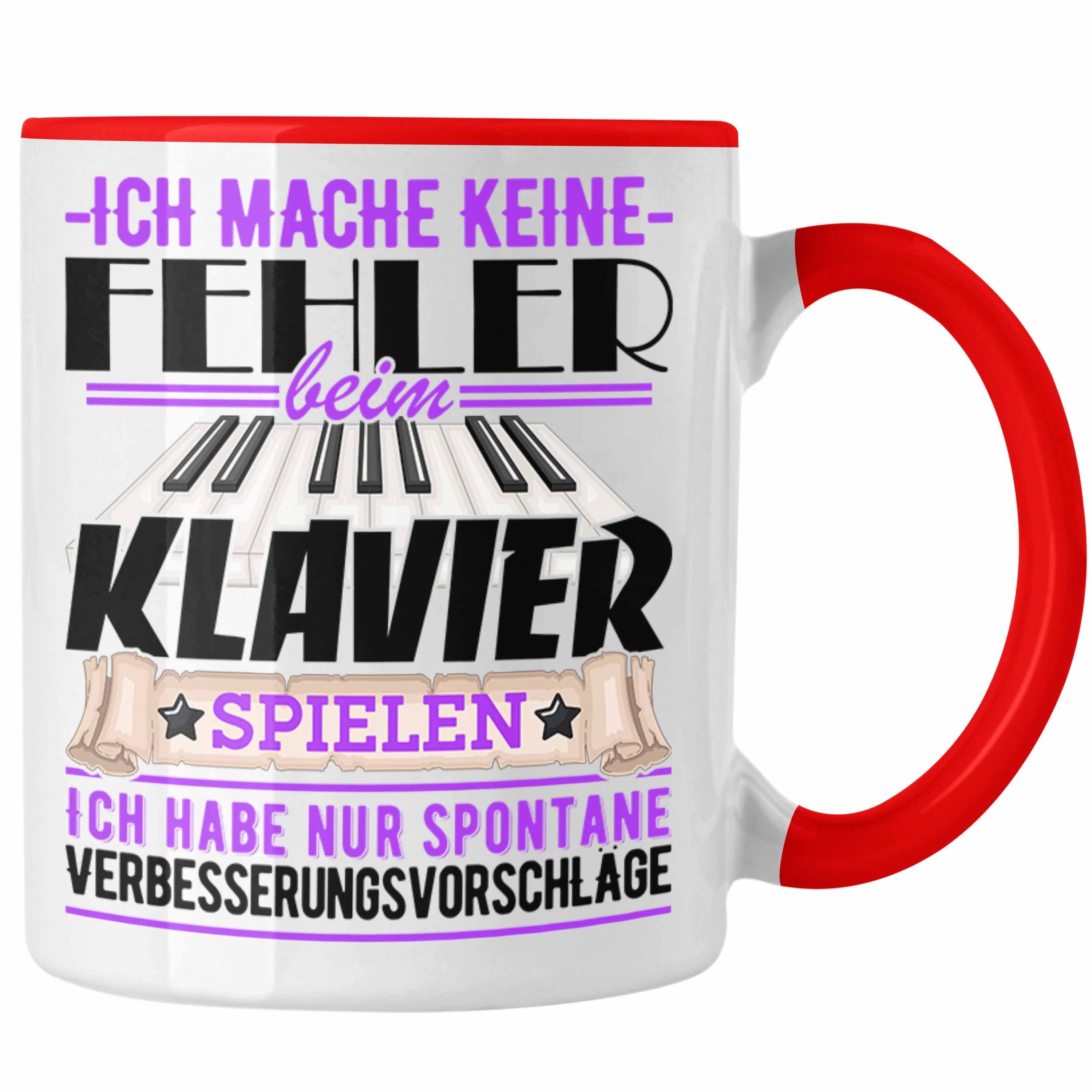 Tasse Geschenk Kaffee-Becher Mache Klavier-Spieler Piano Ich Rot Feh Tasse Trendation Keine