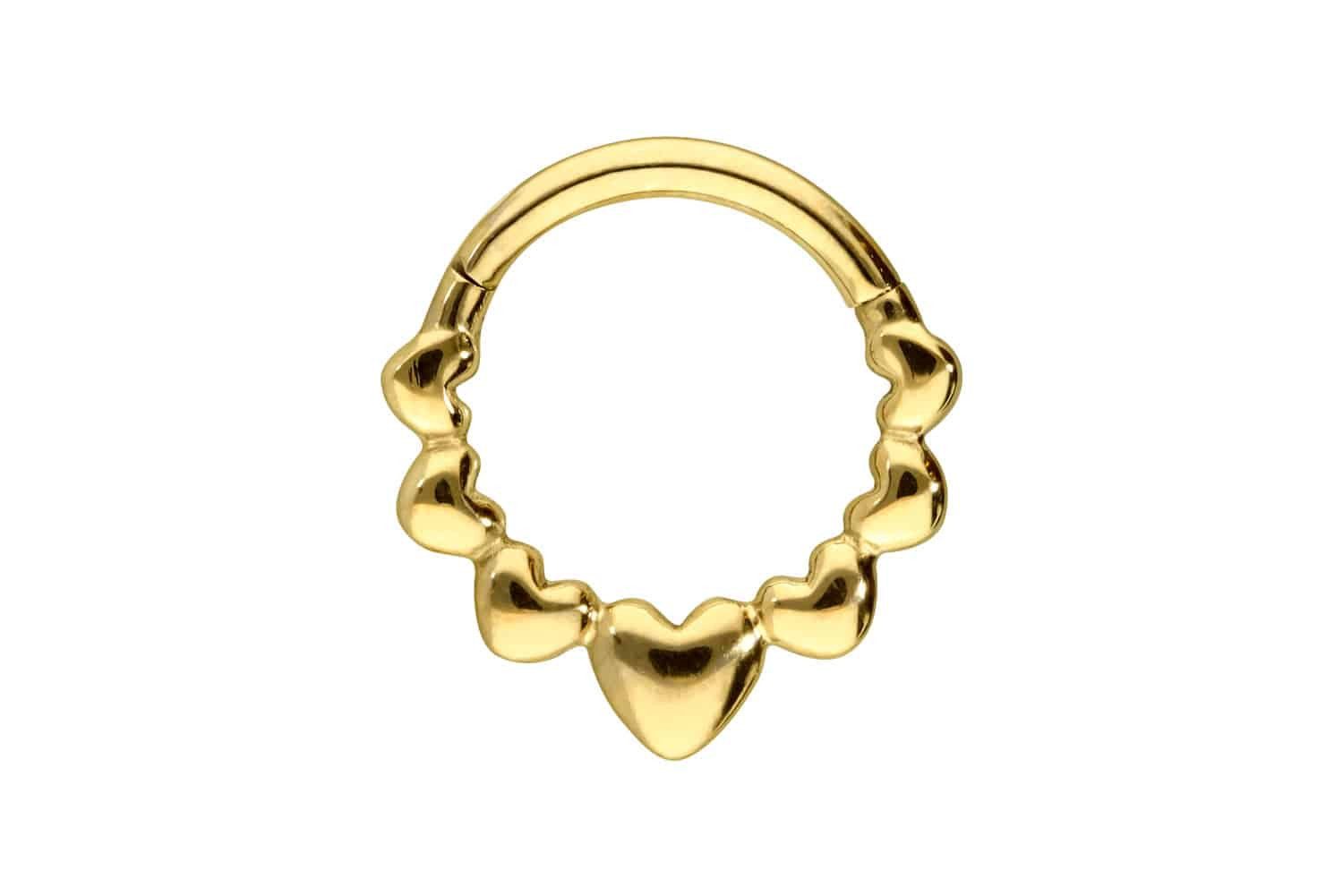 PIERCINGLINE Nasenpiercing Titan Segmentring Clicker HERZEN Ohrpiercing Sep günstig online kaufen