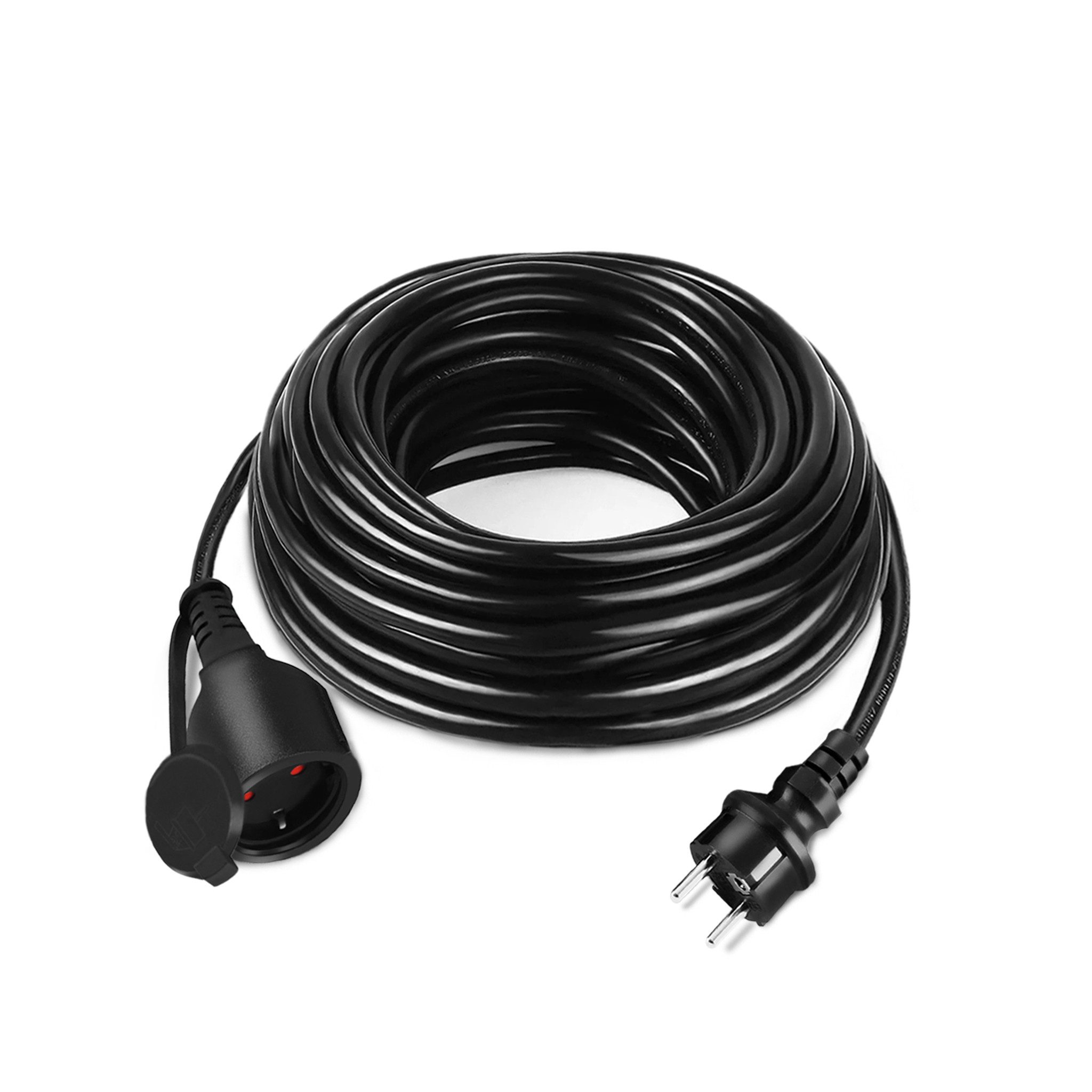 FIVMEN Verlängerungskabel mit Schutzkappe Outdoor, Einsatz Verlängerungskabel, (1000 cm), für den Außenbereichm, Verlängerung Stromkabel 3500W