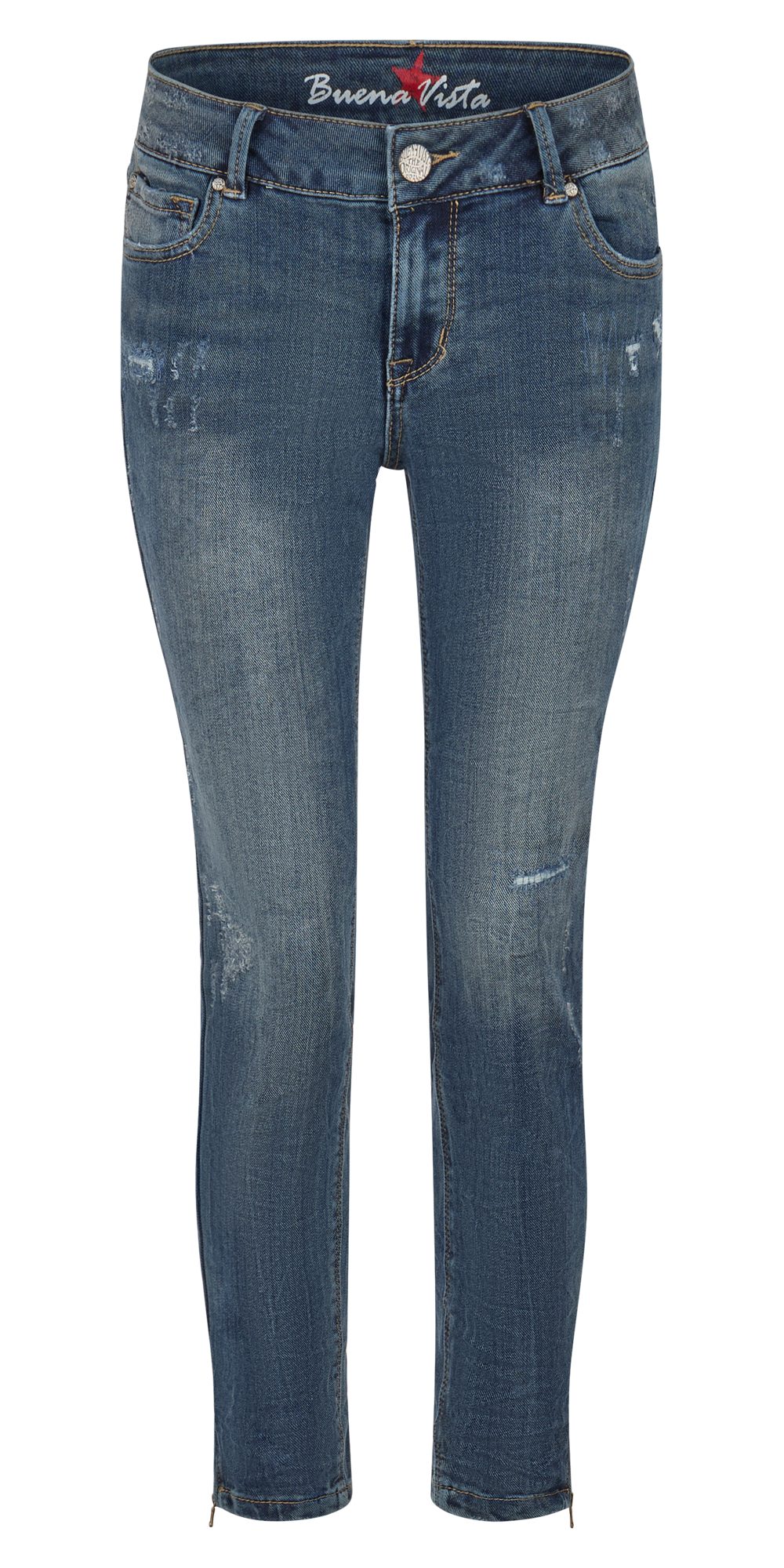 Buena Vista Stretch-Jeans BUENA VISTA ITALY V 7/8 blue destroyed 2409 B5311 günstig online kaufen