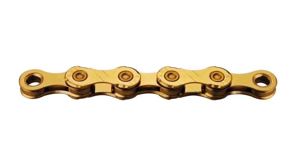 Fahrradkette KMC Kette X12 TI-N 1/2 X 11/128 Zoll 126 Glieder Gold 12-fach