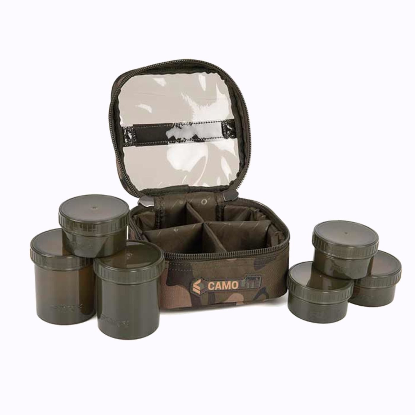 FOX International Aufbewahrungstasche Fox Camolite 6 Pot Hookbait Case - Ködertasche