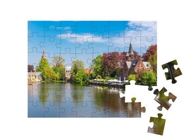 puzzleYOU Puzzle Brügge in Belgien, typische Häuser am Kanal, 48 Puzzleteile, puzzleYOU-Kollektionen