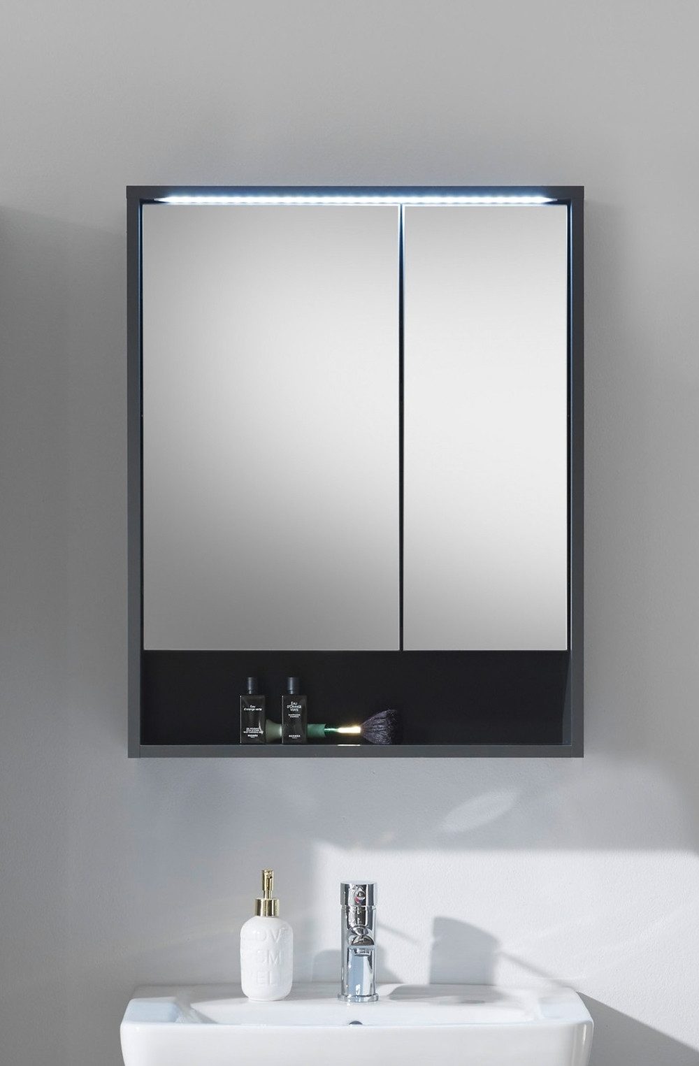 PREISBRECHER Badezimmerspiegelschrank Lucera 60 x 75 x 20 cm (B/H/T)