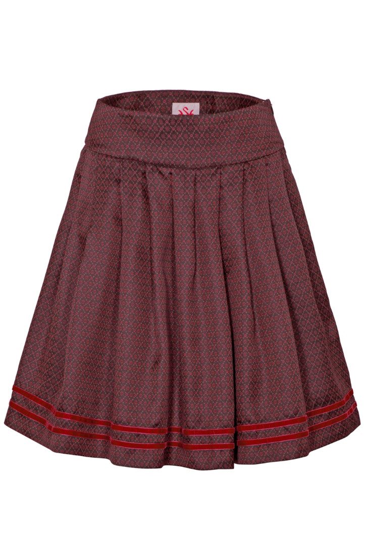 Spieth & Wensky Trachtenrock Trachtenrock - TINKERBELL - anthrazit/beere