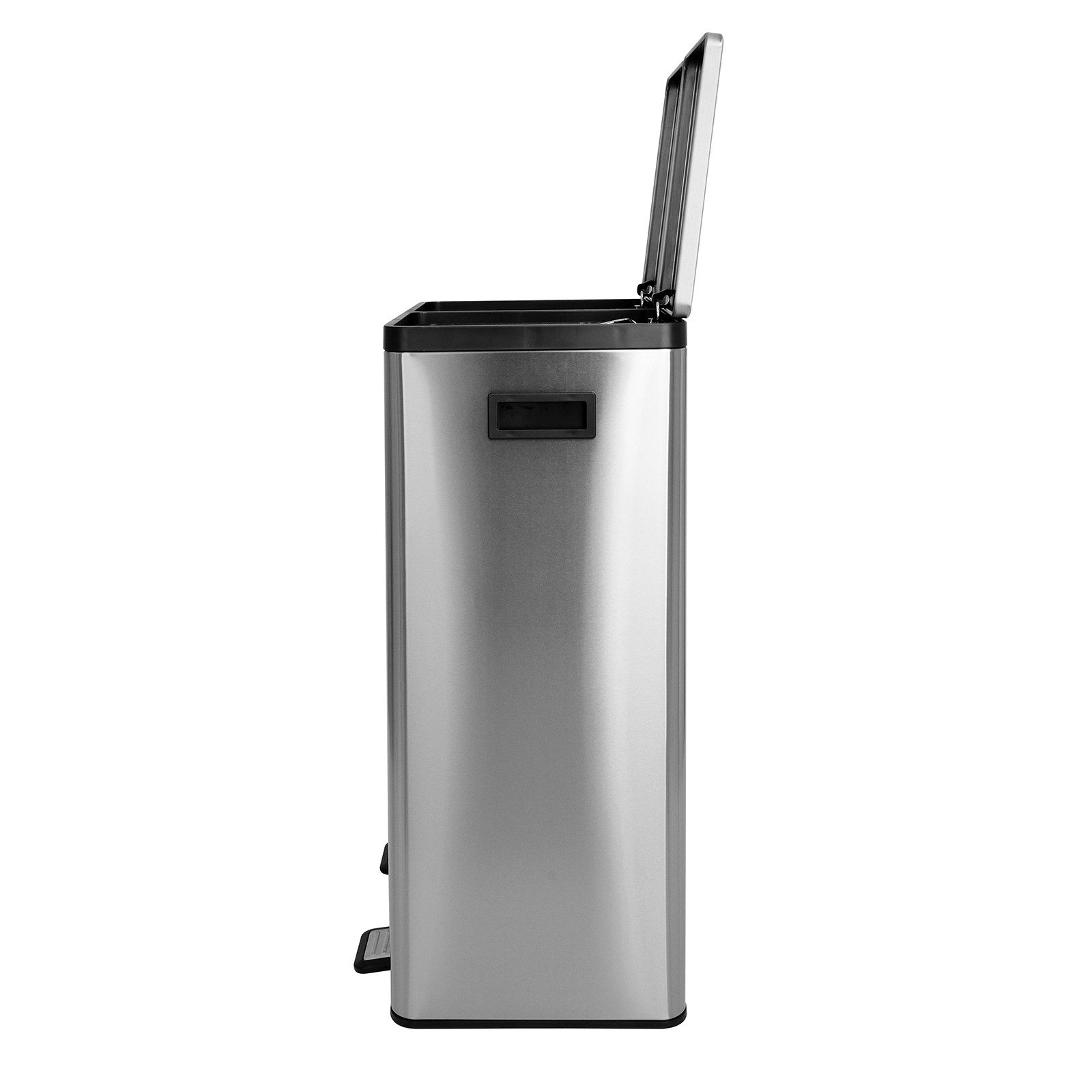SVITA Mülltrennsystem, Mülleimer, 60L, Softclose-Deckel, Pedal, Edelstahl