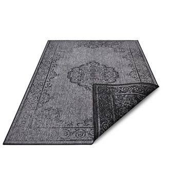 Teppich In- & Outdoor Wendeteppich Cebu Schwarz Silber, NORTHRUGS, rechteckig, Höhe: 5 mm